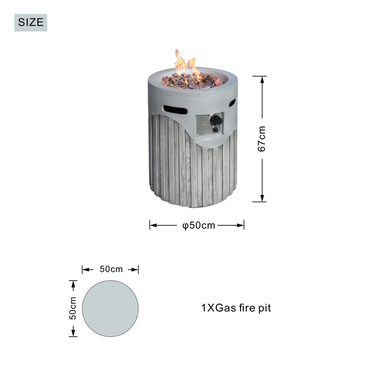 Vertical Wood Grain Effect Heater PAG-2353