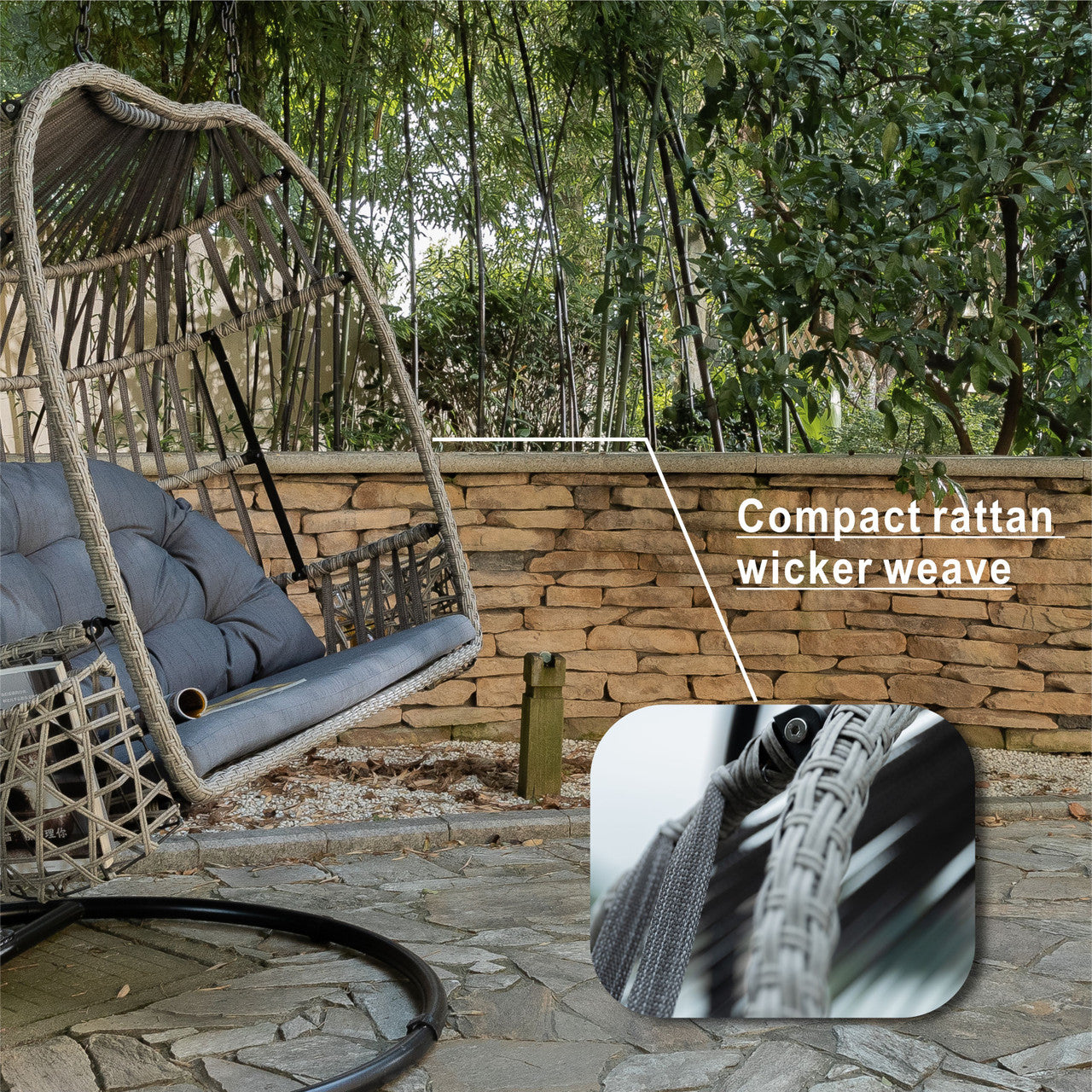 High-end Comfortable  Double Hanging Basket Chair (PAL-2120)