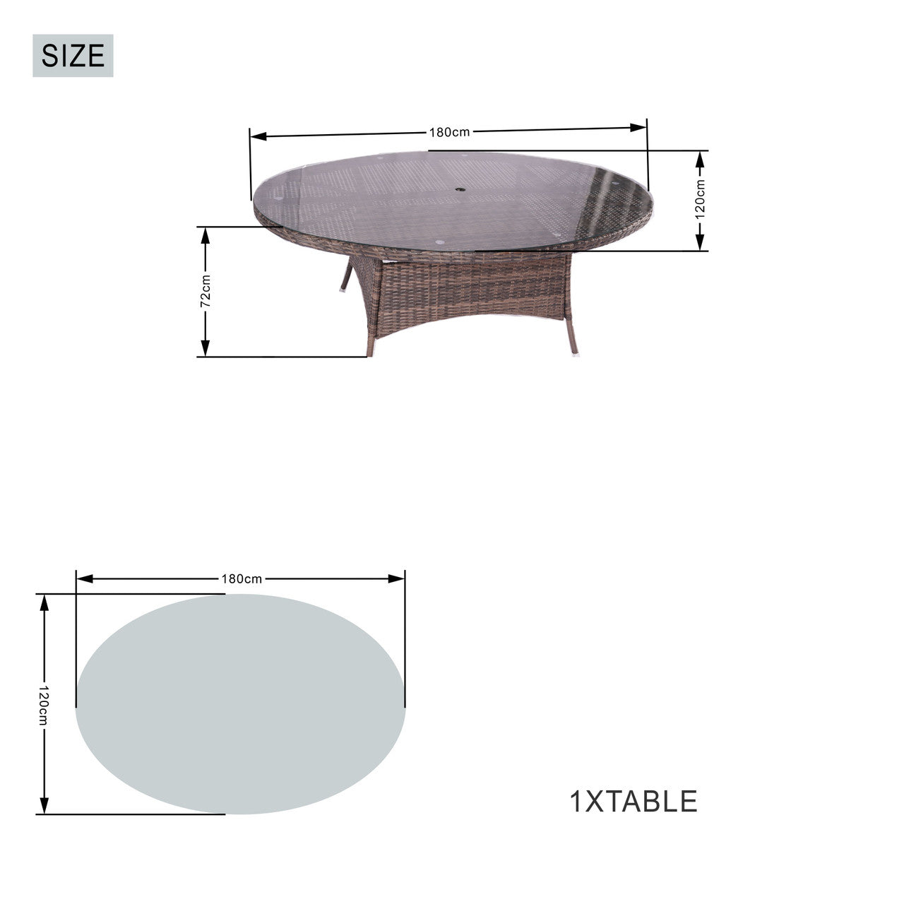 Parma 6-Seat Outdoor Dining Set – Oval Dining Table (PAD-1713)