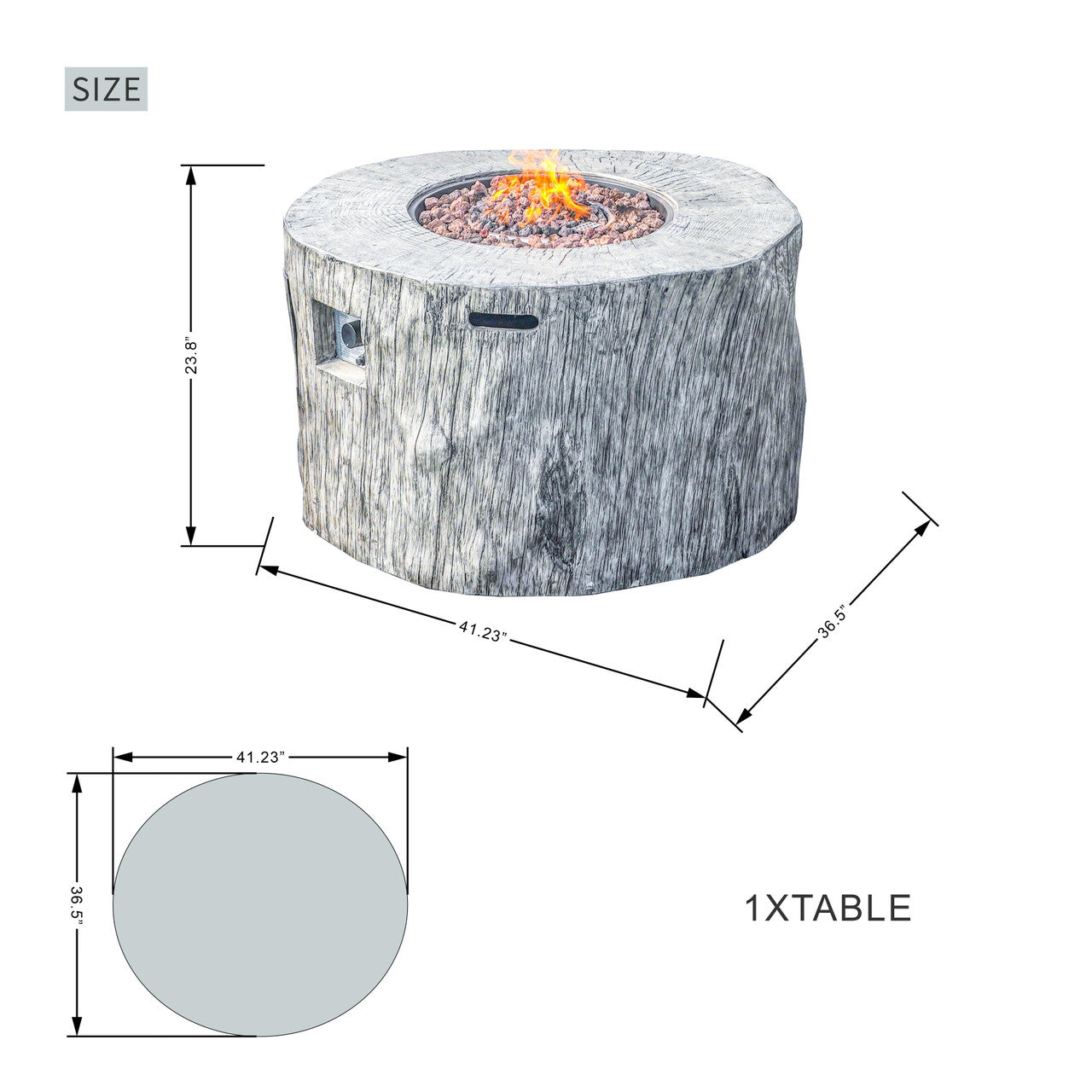 Stove table:L40"*W36.5*H23.8"