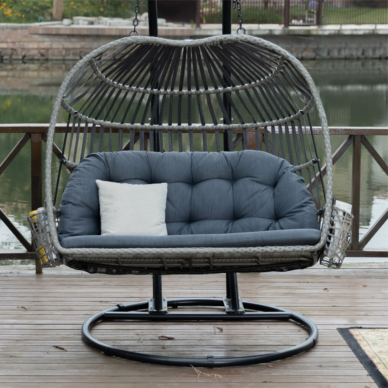 High-end Comfortable  Double Hanging Basket Chair (PAL-2120)