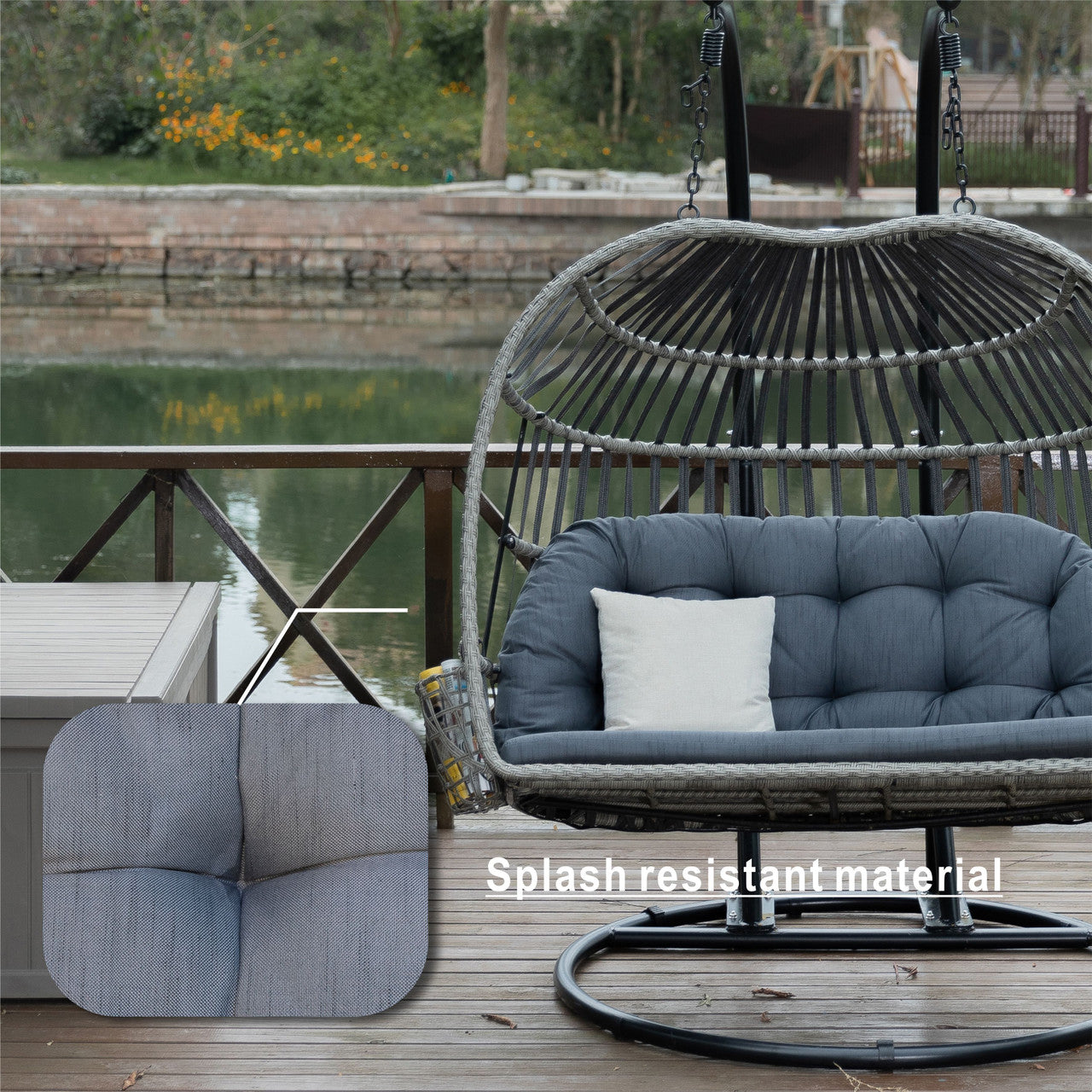 High-end Comfortable  Double Hanging Basket Chair (PAL-2120)
