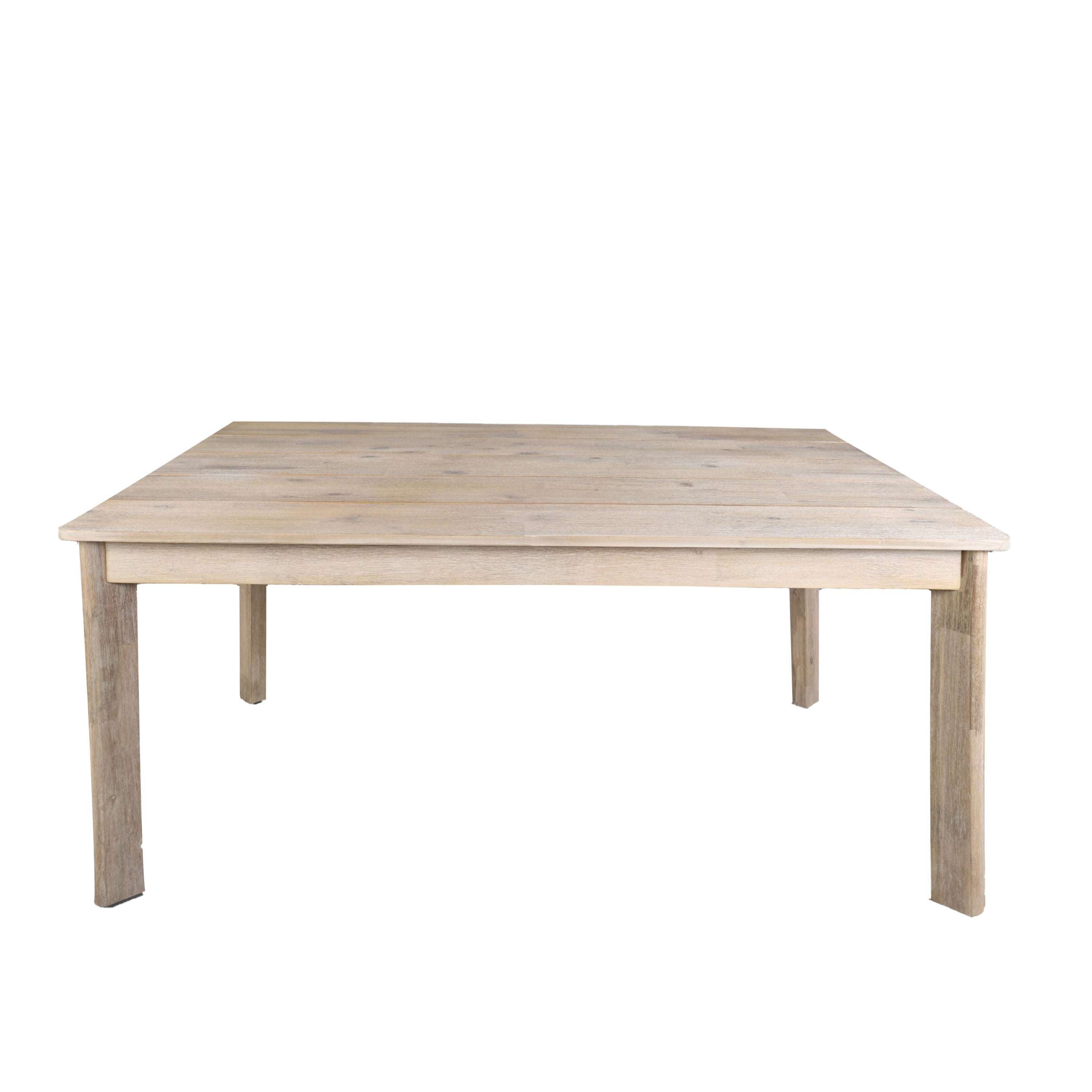 Solid Acacia Wood Dining Table – 63" Rectangular Table for Indoor & Outdoor Use