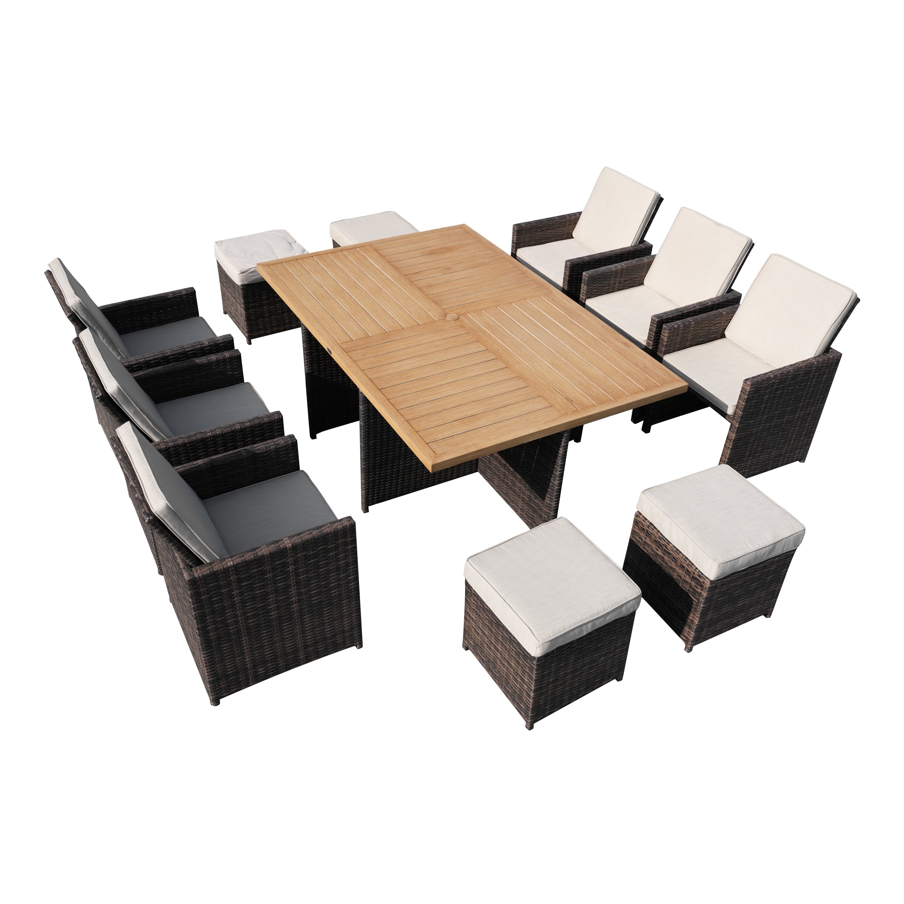 Carmel 6-Seat Outdoor Dining Set - Rectangular Dining Table (PAD-3234TA)