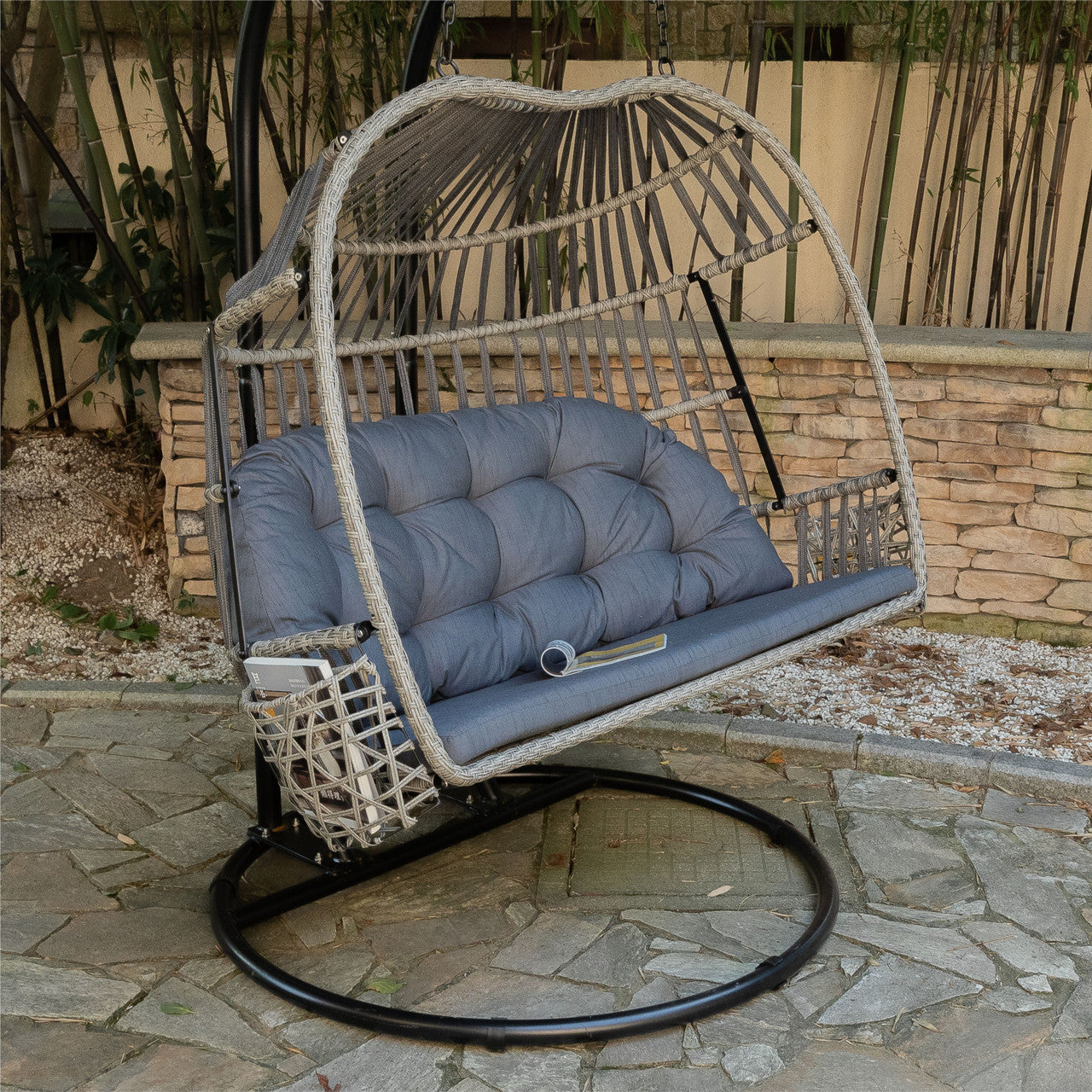 High-end Comfortable  Double Hanging Basket Chair (PAL-2120)
