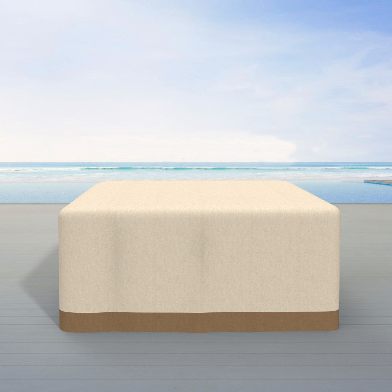 Outdoor Rain Cover for Whole Set  in Biege Size 86.6" X 86.6" X 31.5"