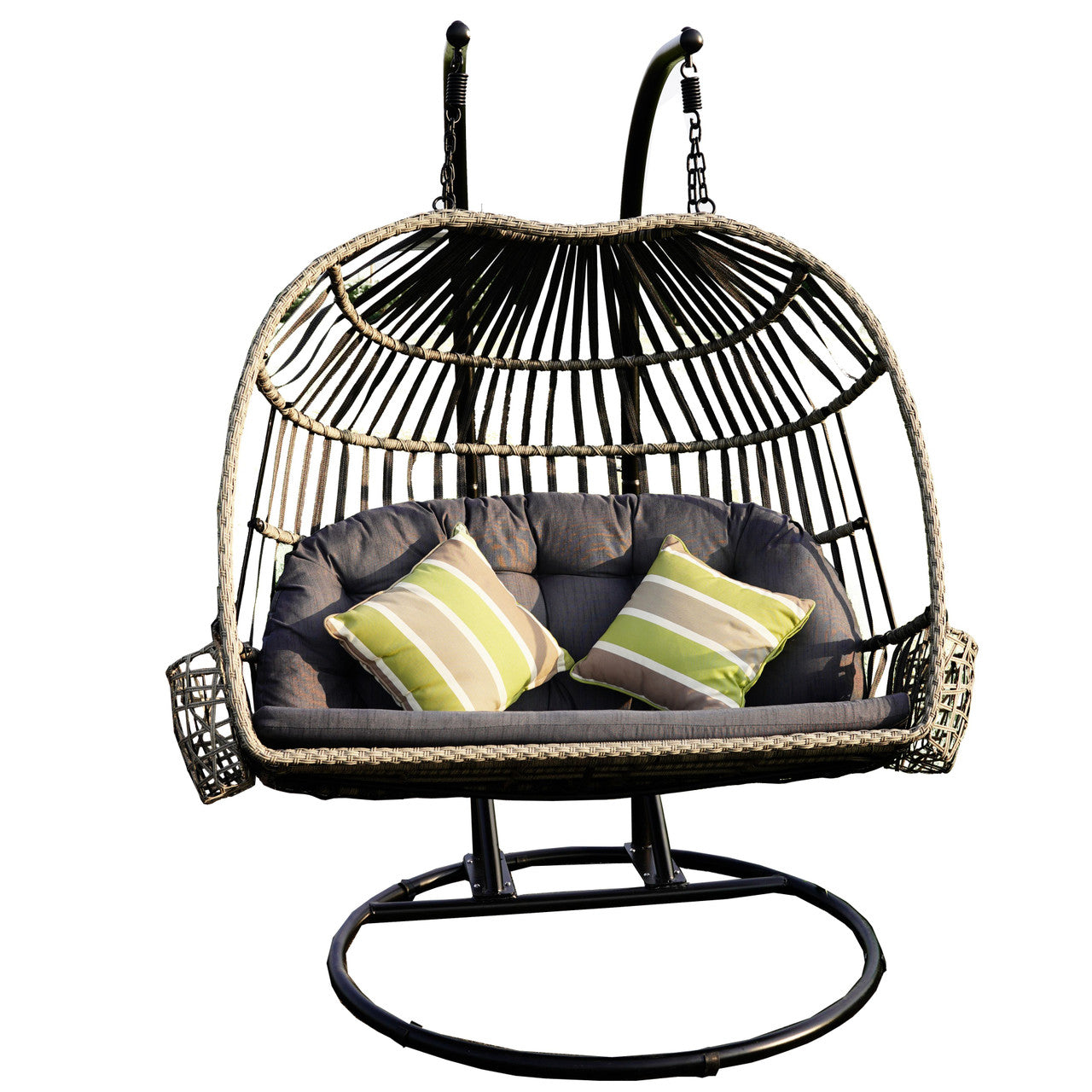 High-end Comfortable  Double Hanging Basket Chair (PAL-2120)