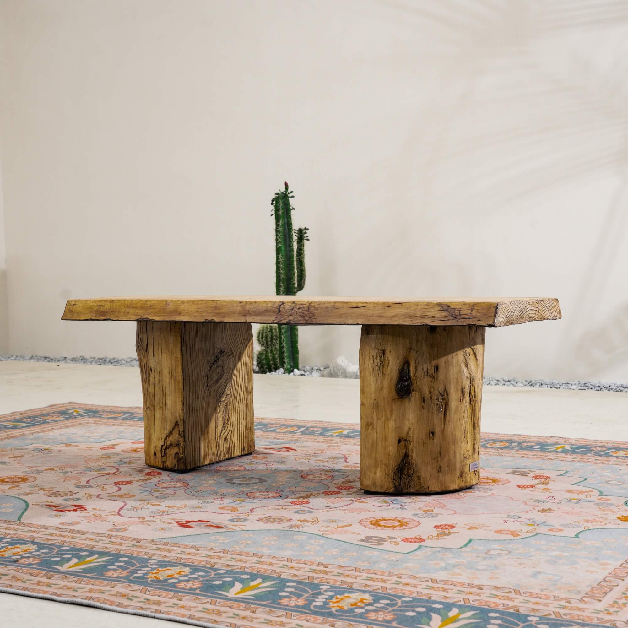 Natural Wood Coffee Table – Terrafab Composite Material with Iron Frame(PAD-24927TA)