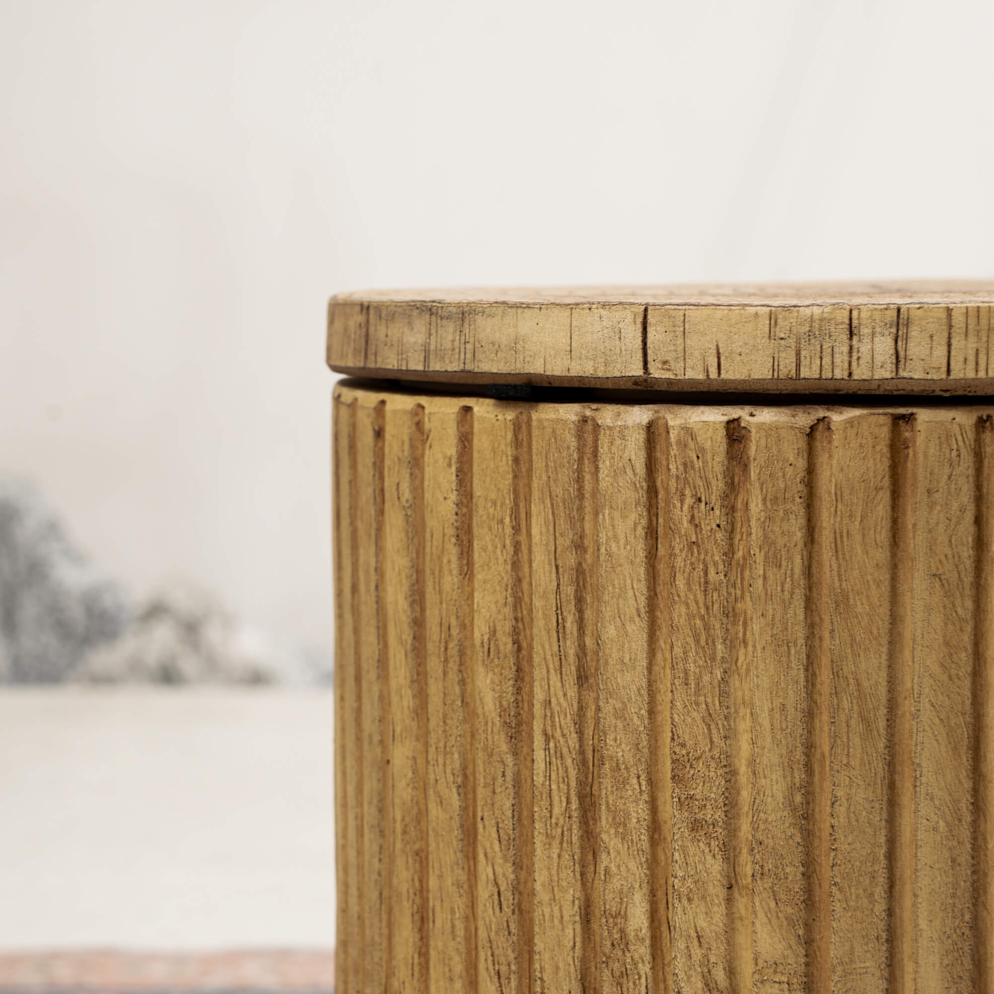 Brown Side Table with Ice Bucket – Terrafab Composite Material(PAT-24917IB)