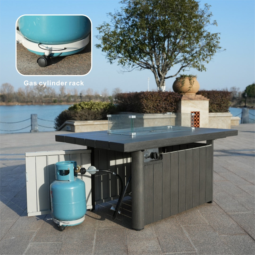 Aluminum Tube Rectangular Firepit Table PAG-2334TA