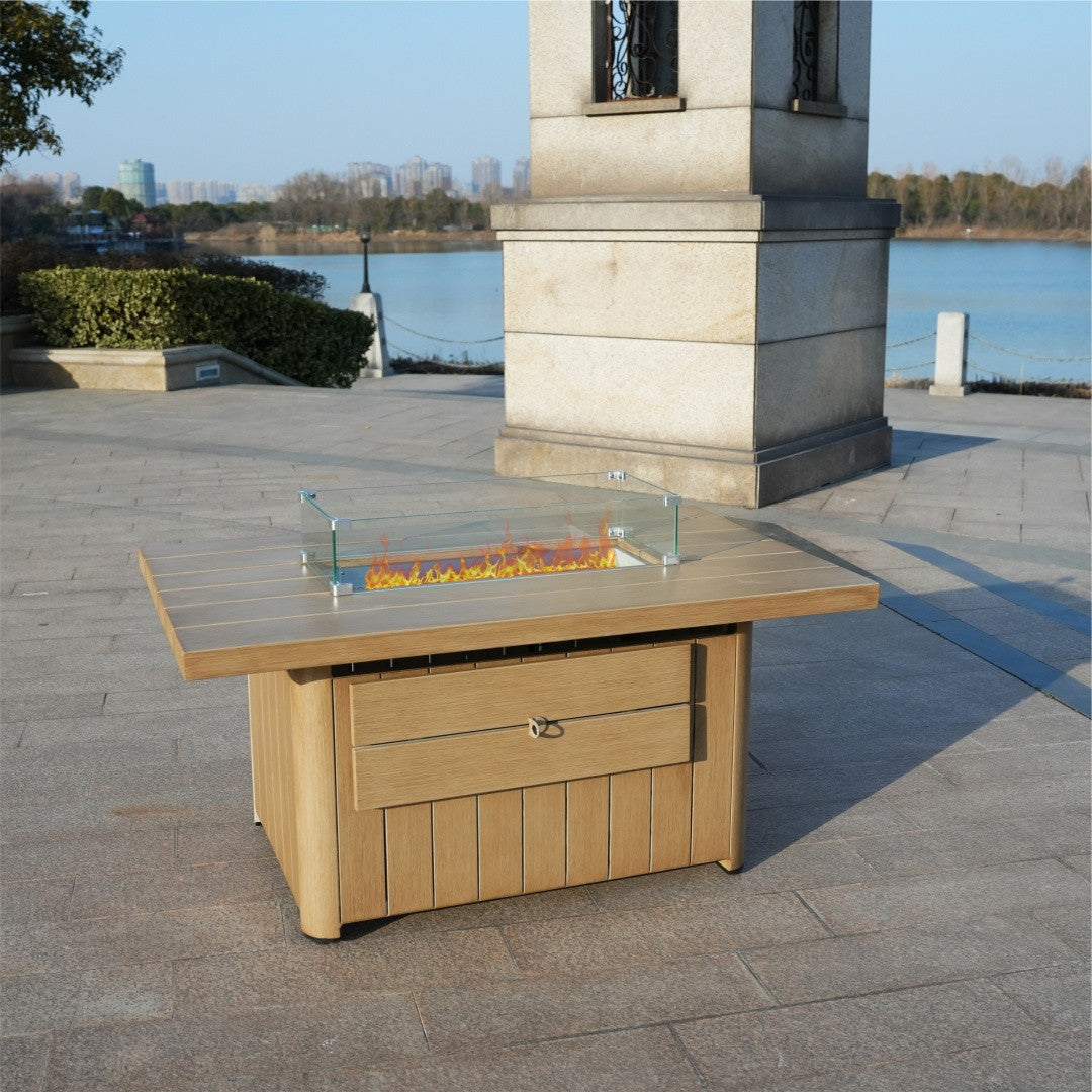 Aluminum Tube Rectangular Firepit Table PAG-2334TA