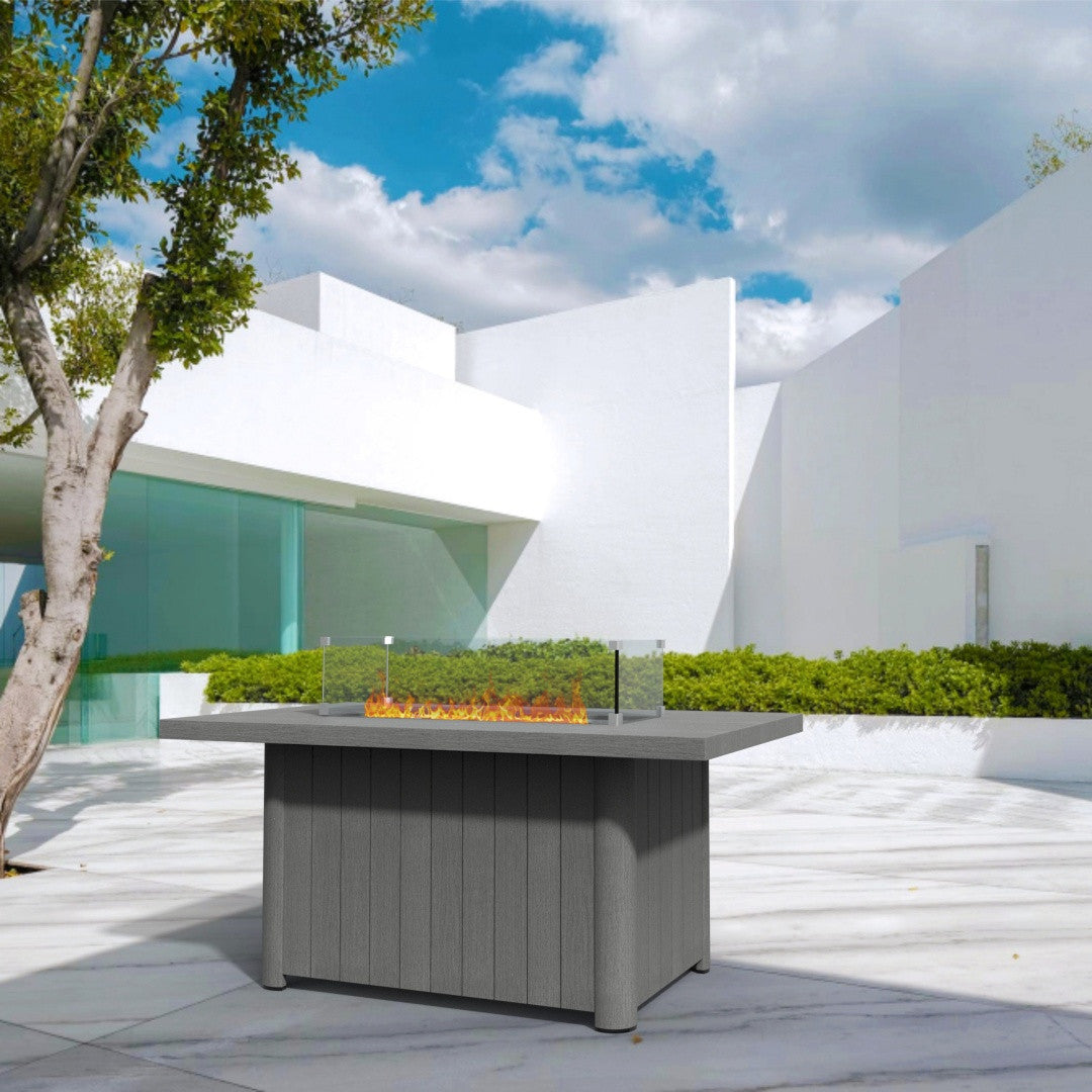 Aluminum Tube Rectangular Firepit Table PAG-2334TA