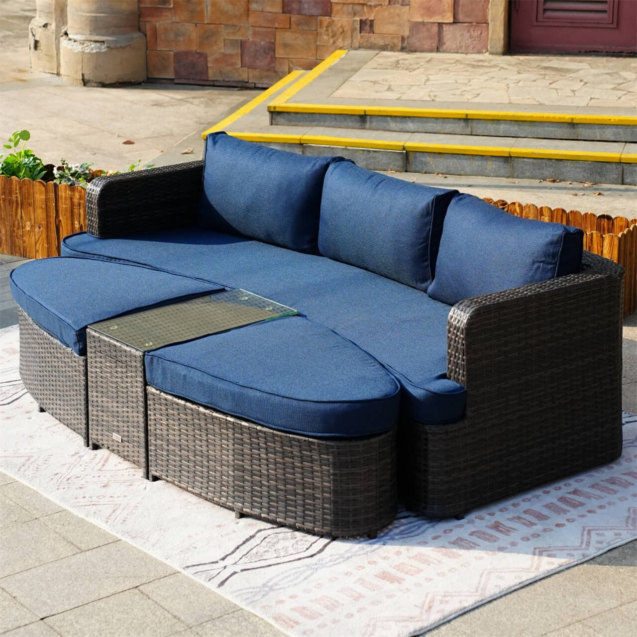 Blue Cushion Covers for Whole Set of PAL-1202