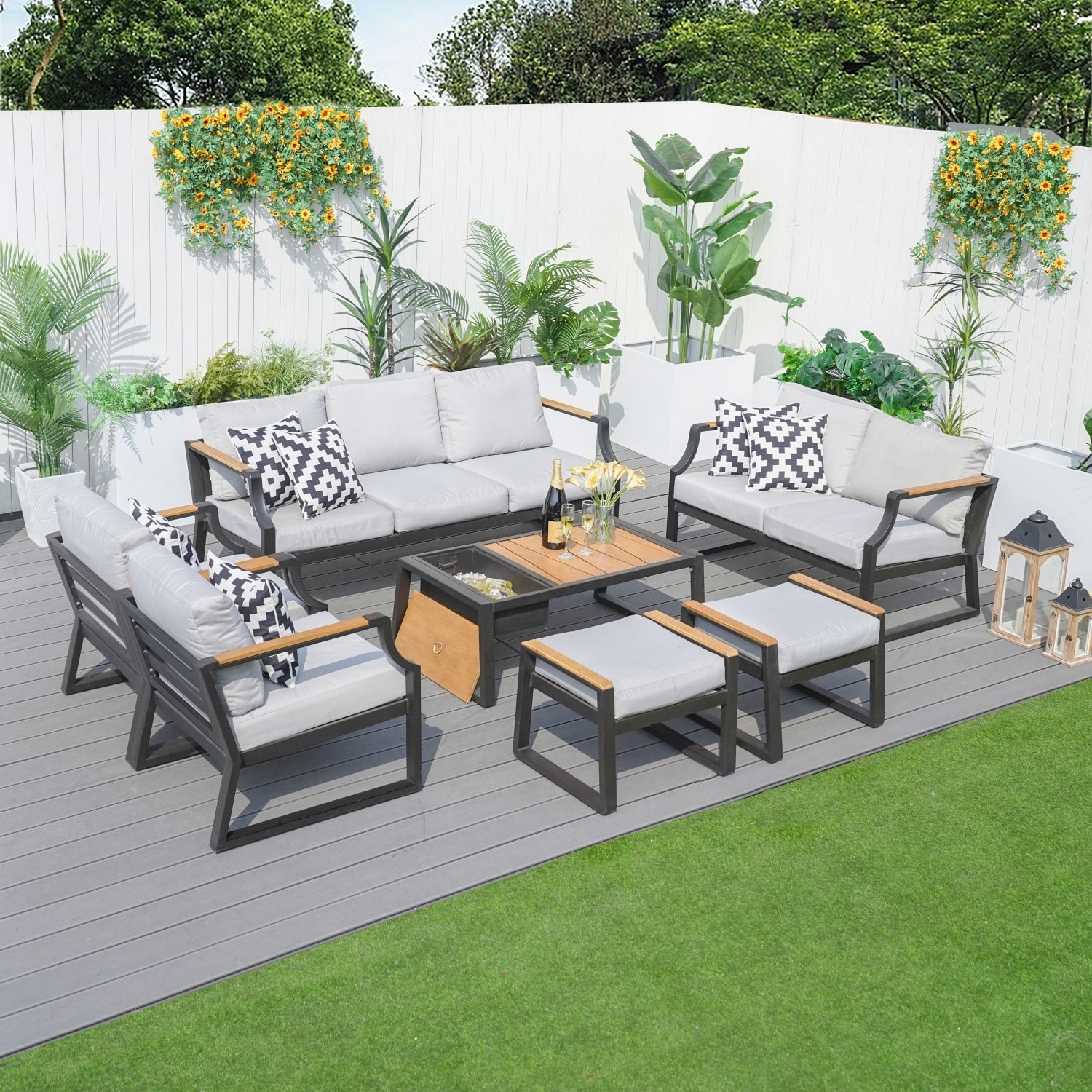 Conversation Sofa with Drink Cooler (PAS-2101)