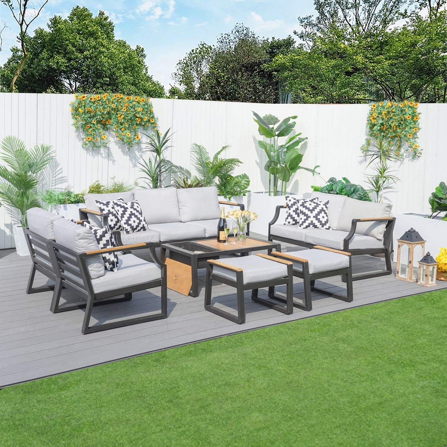 Conversation Sofa with Drink Cooler (PAS-2101)