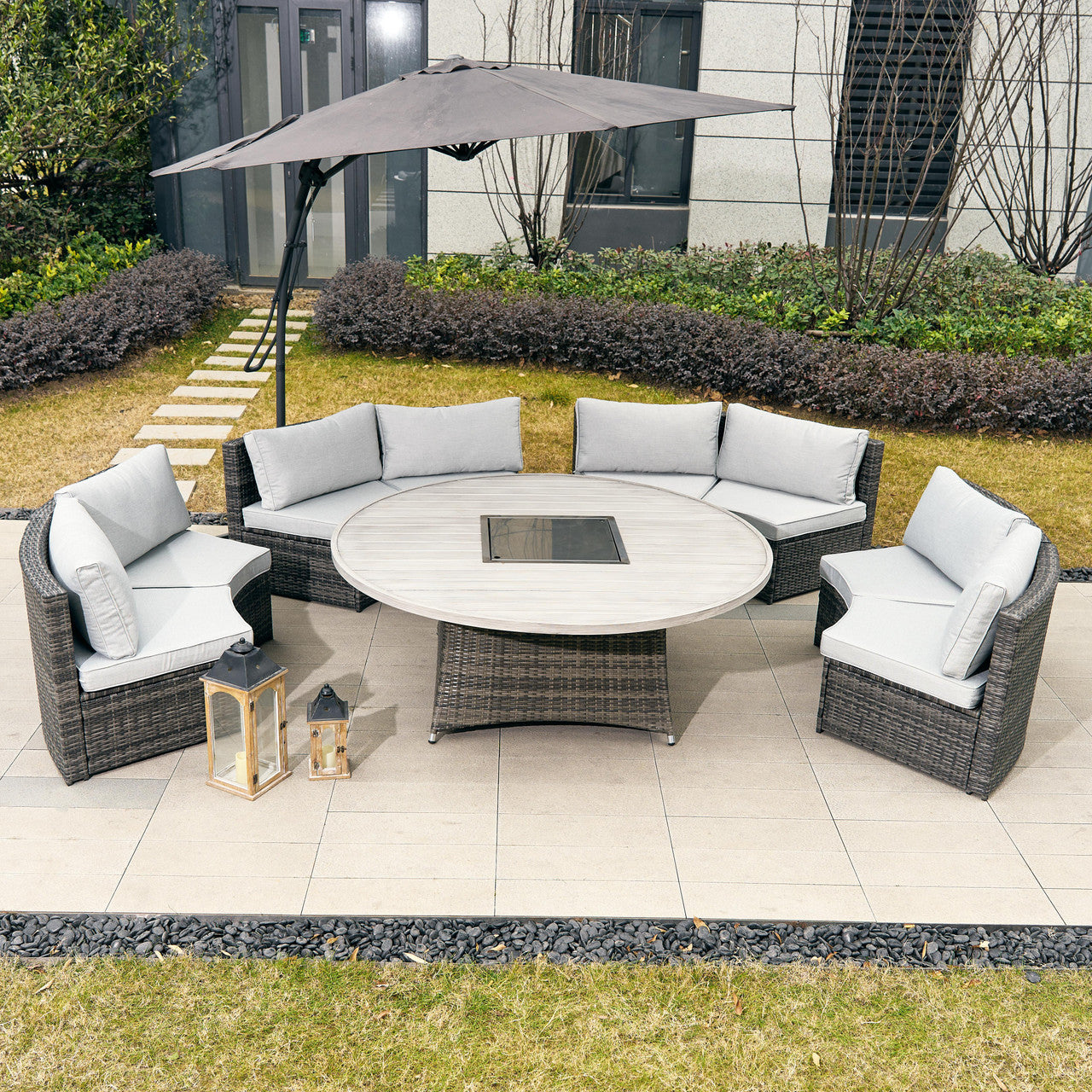 Product includes eight single sofas+one stove table