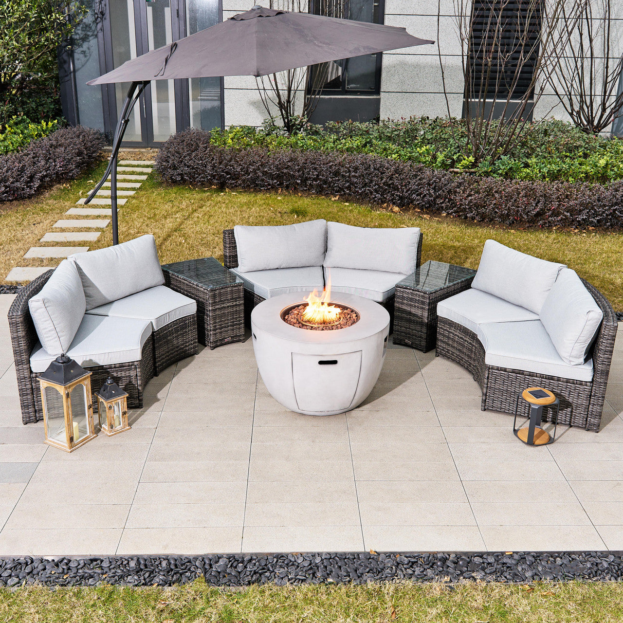 Modern, minimalist, outdoor, stylish, functional.