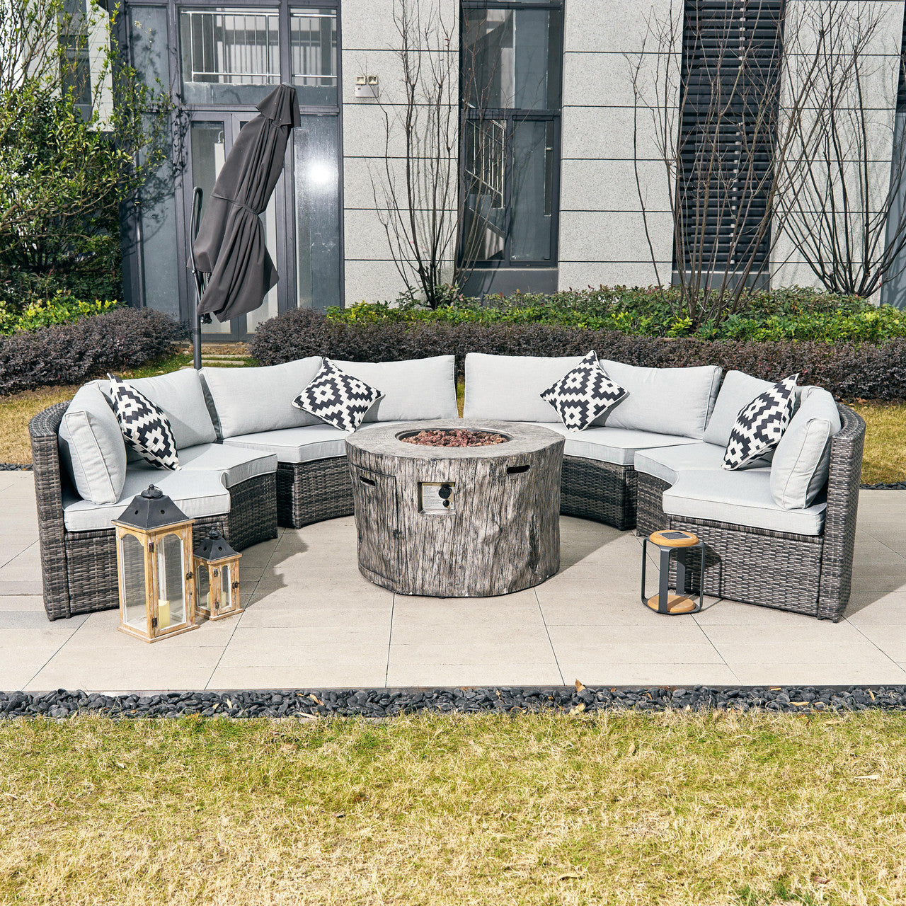 Outdoor Sectional Sofa Patio World Fire Pits Elegant Wicker