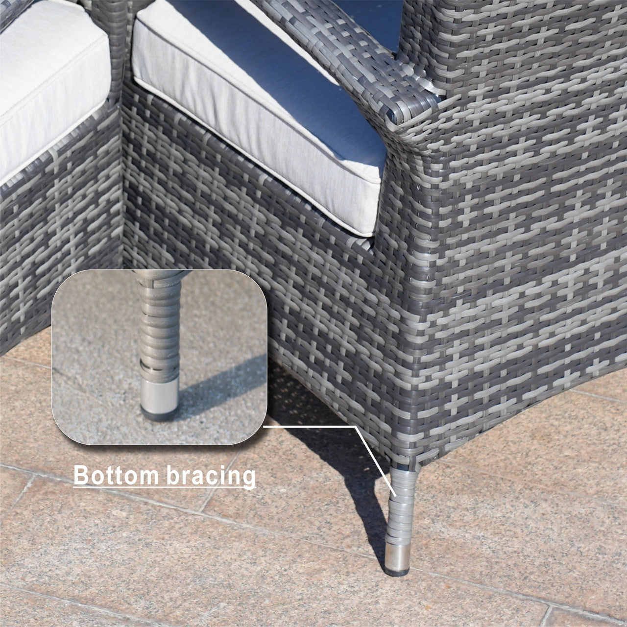 Details of Direct Wicker's 6 Seats Round Dining Set