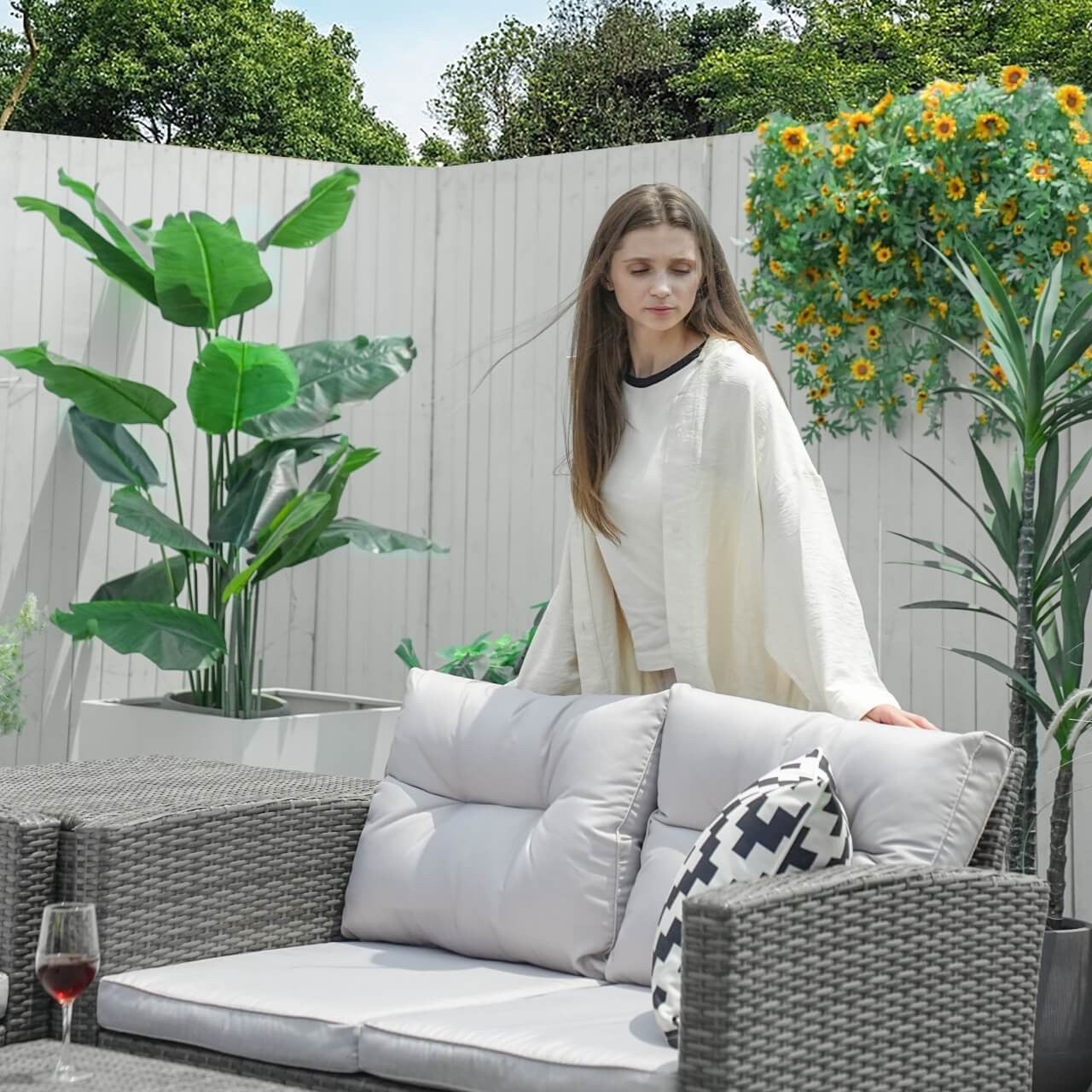 Cushions for Direct Wicker's 7 Seats Outdoor Conversation Set - PAS-1503