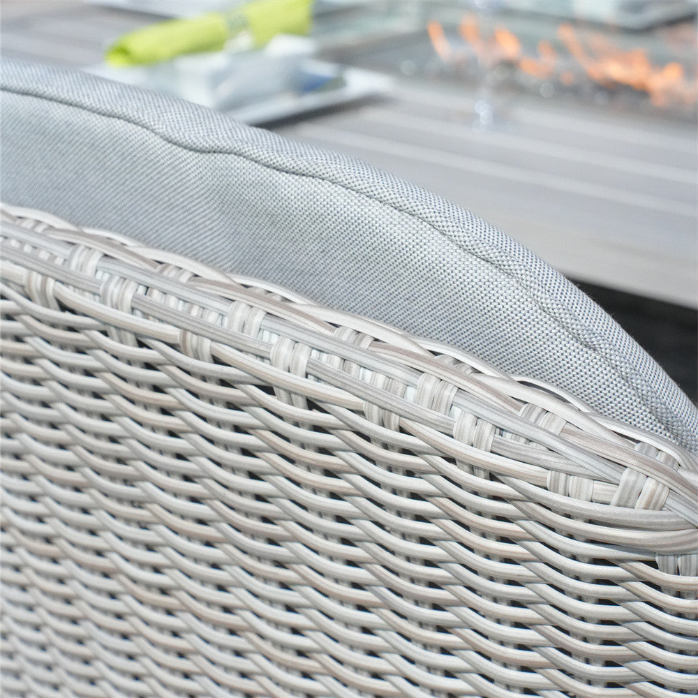 Details of 6 Seats Rectangular Patio Firepit Table