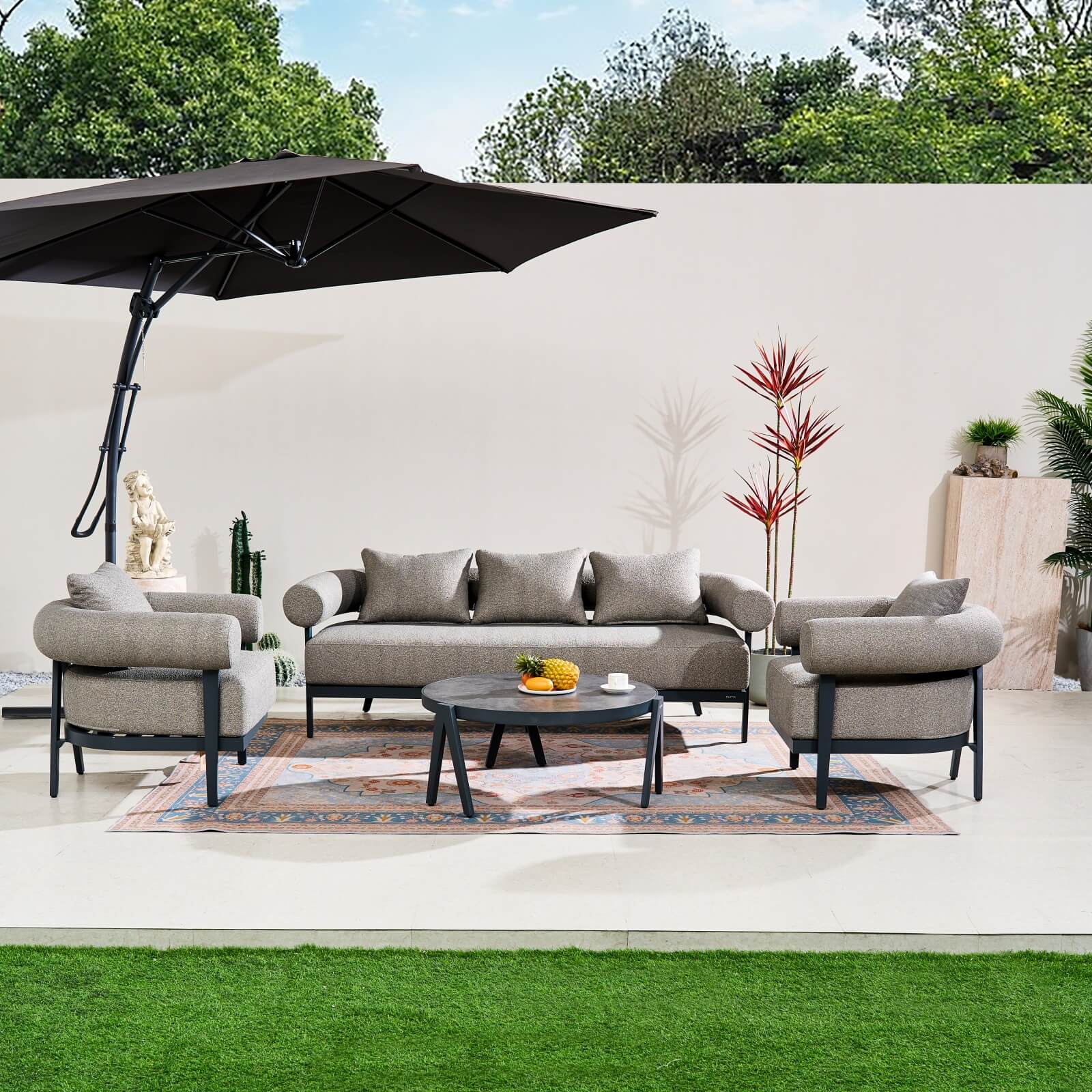 Numa-Style Malba 5-Seat Sofa Set with Coffee Table