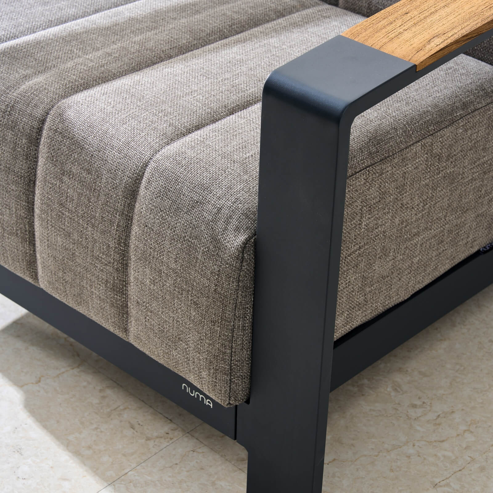 Pre-Order Numa-Style Lunar 2-Seat Sofa with Teak Accents