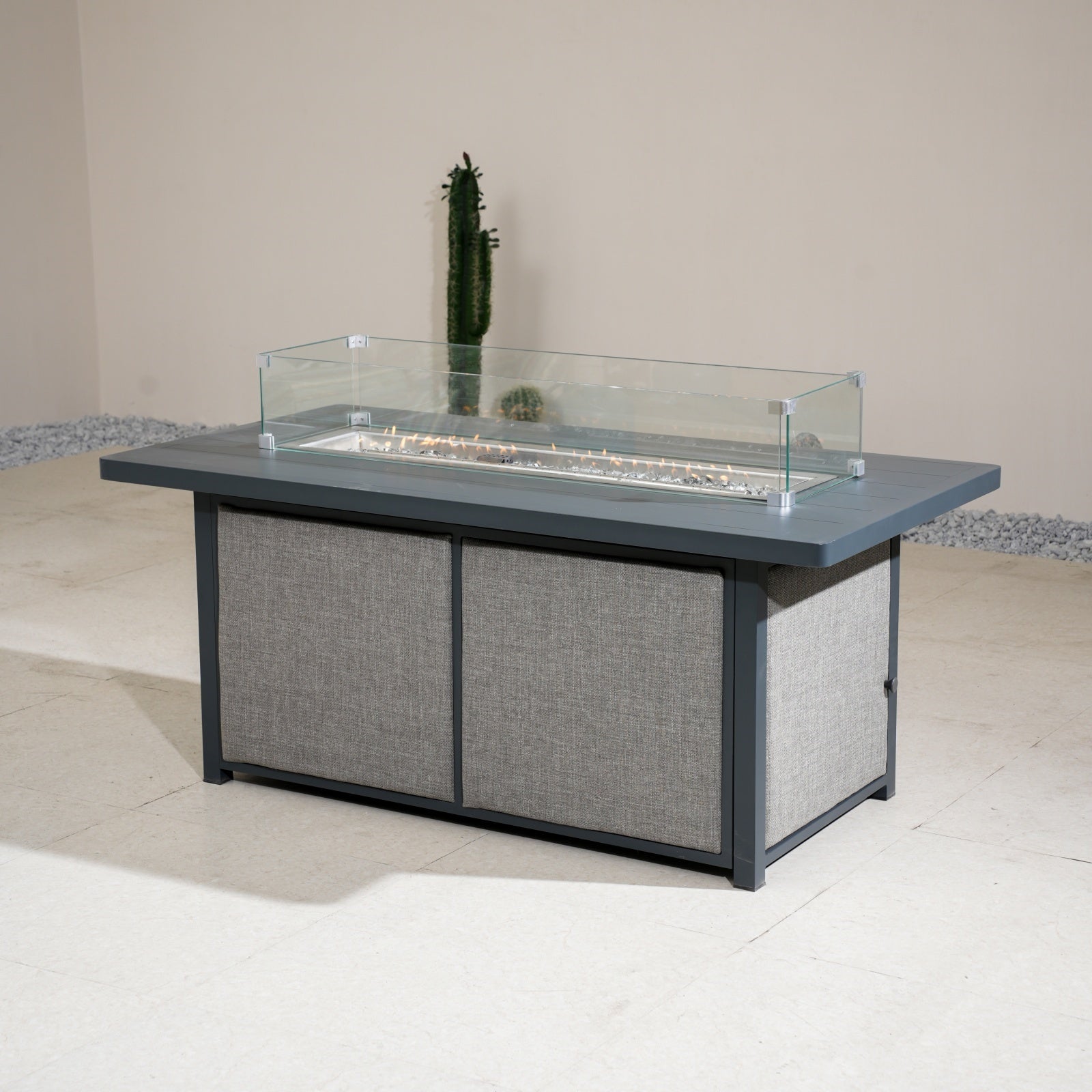 Pre-Order Numa-Style Lunar 56" Coffee Gas Firepit Table (0605 Fabric)