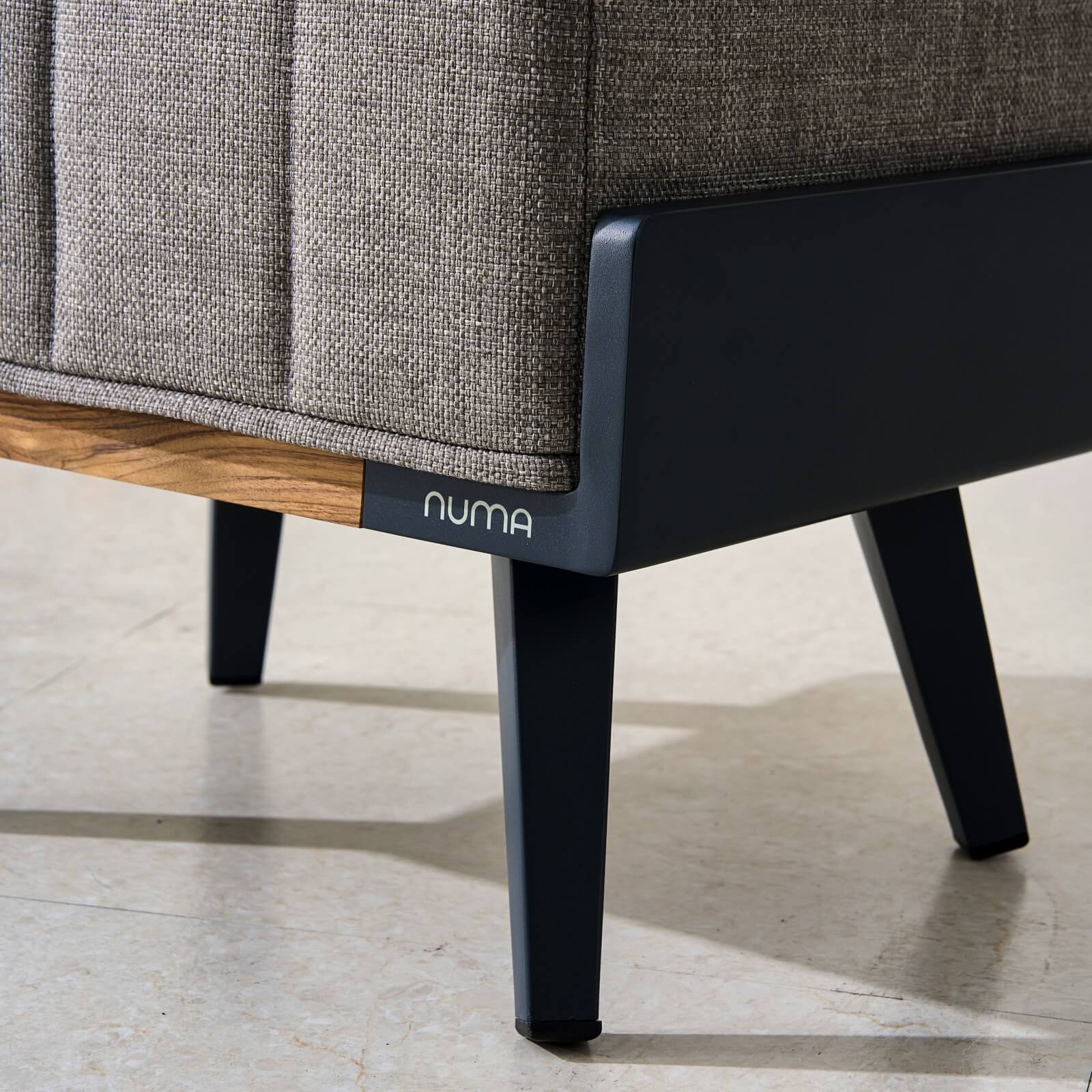 Pre-Order Numa-Style Lunar Bench with Teak Accents
