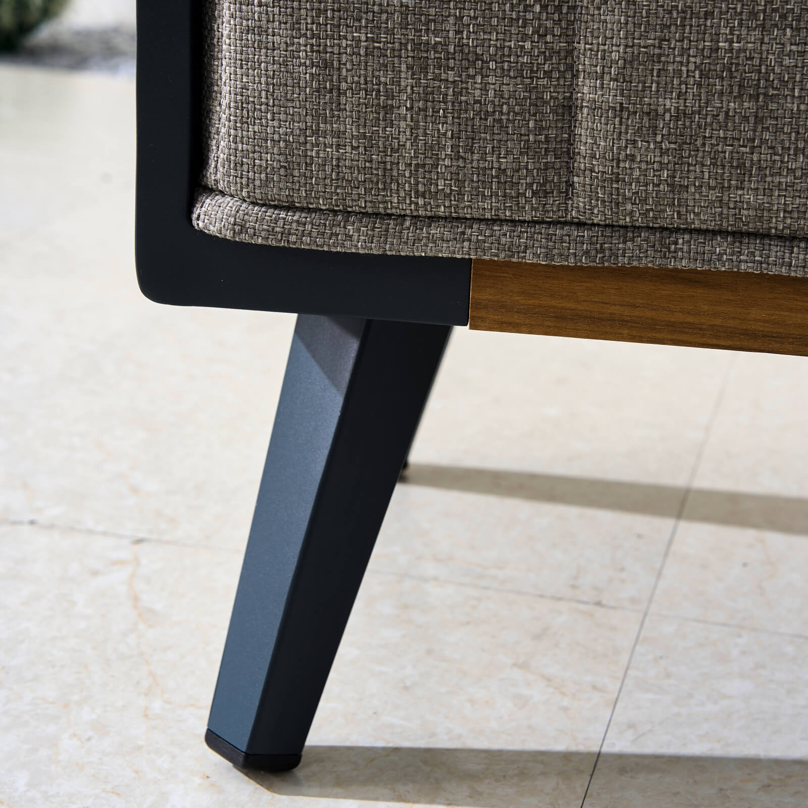 Pre-Order Numa-Style Lunar Bench with Teak Accents