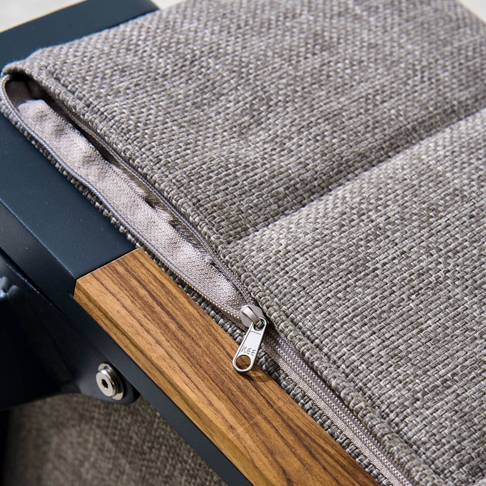 Pre-Order Numa-Style Lunar Bench with Teak Accents