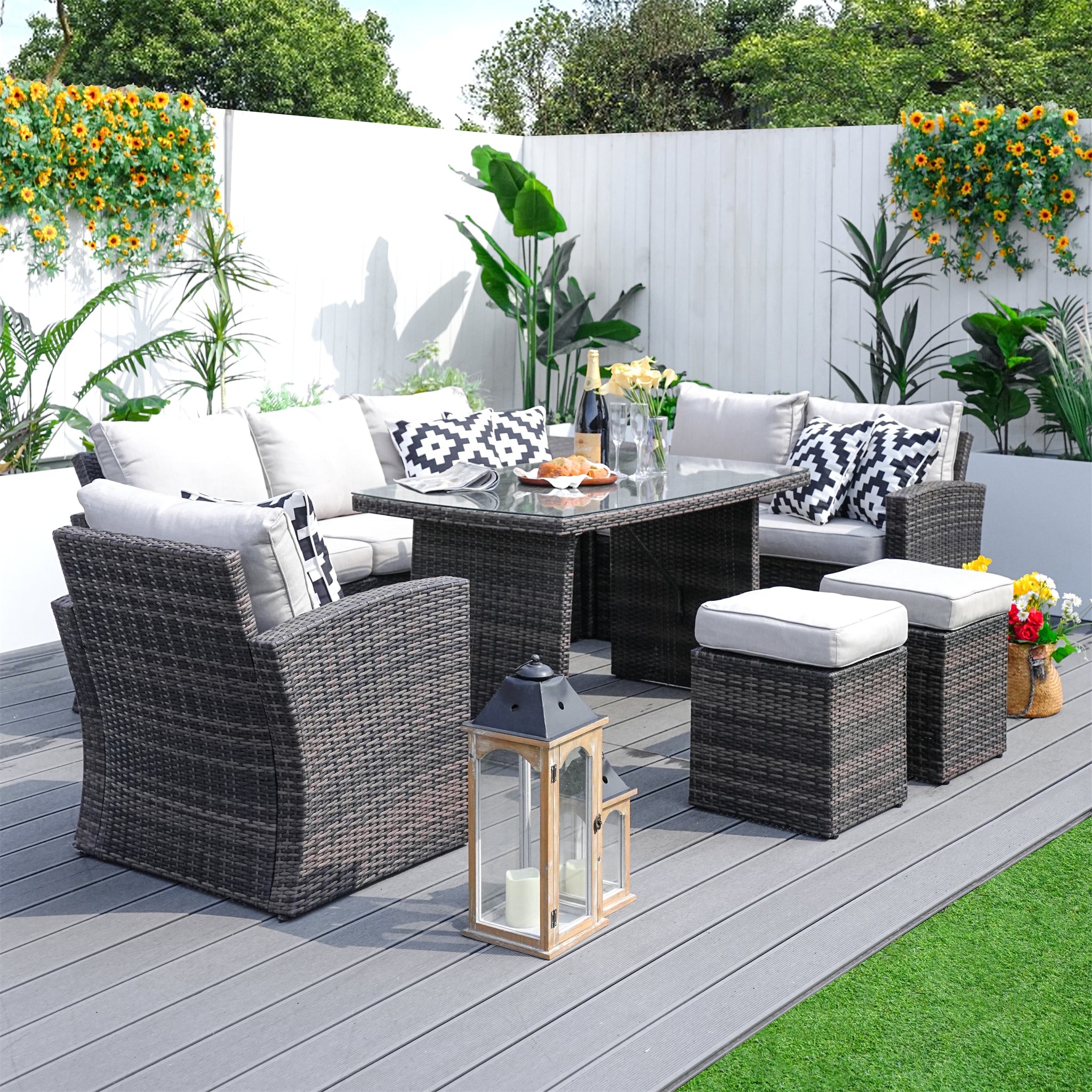 Santiago Outdoor Furniture Replacement Cushions Set (PAS-1403B-Cushions)