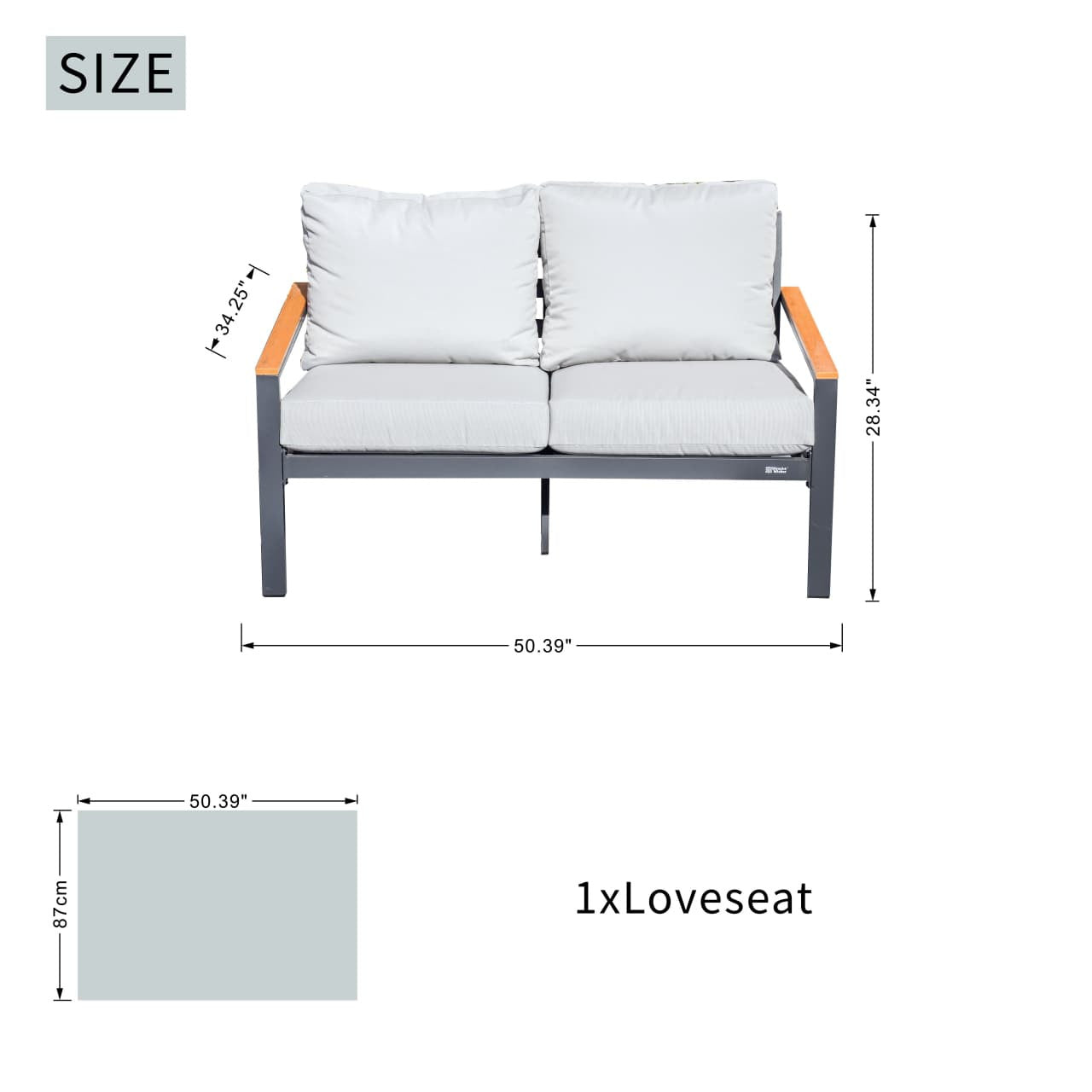 Heidi 5 Seate Conversation Sofa Set (PAS-2481)