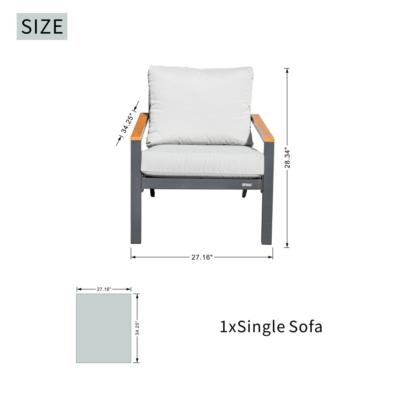 Heidi 5 Seate Conversation Sofa Set (PAS-2481)