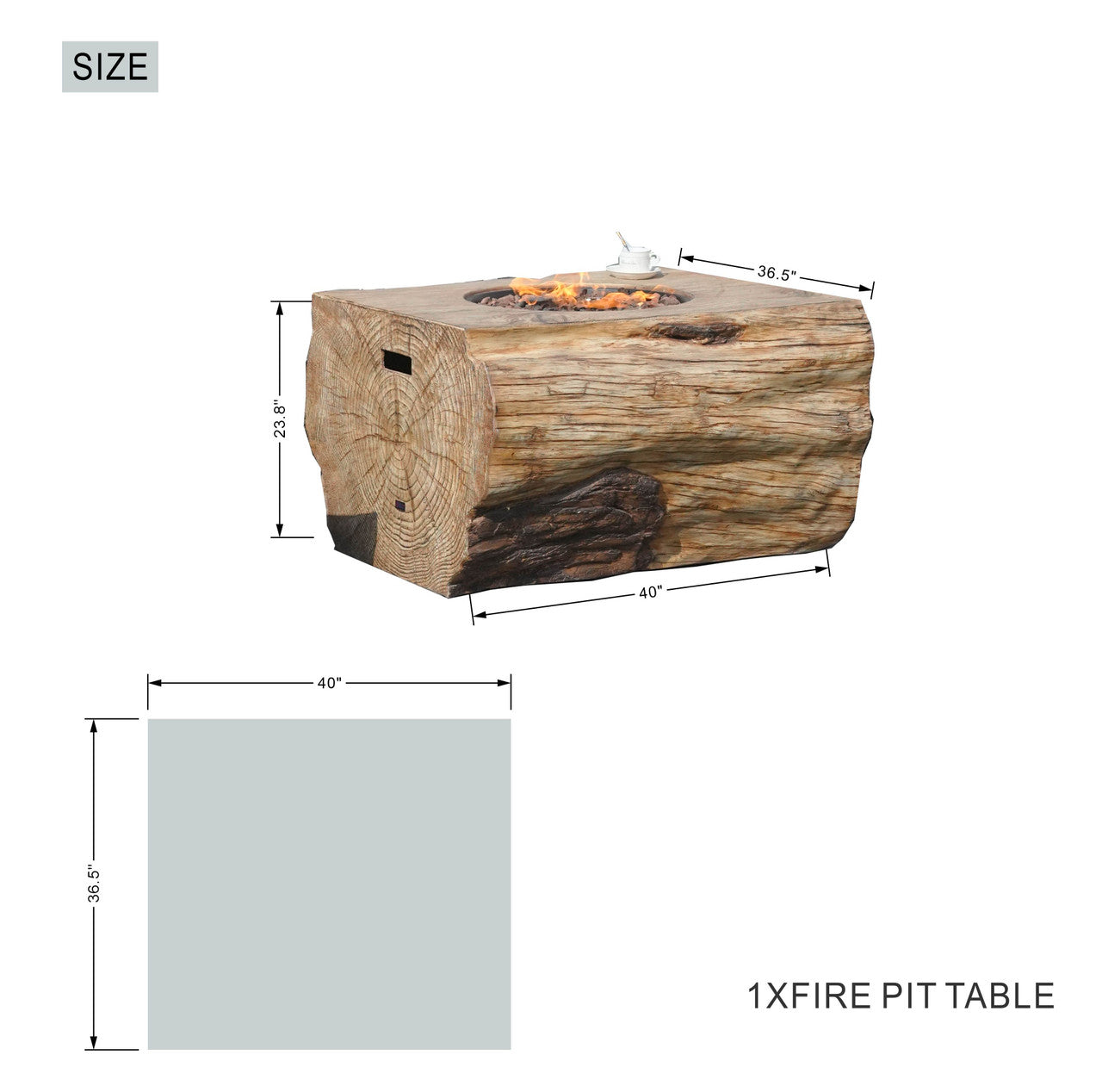 Direct Wicker Elegant Patio Seating Sofa Set with Fire Pit Table by Direct Wicker(PAG-1403B+2170)