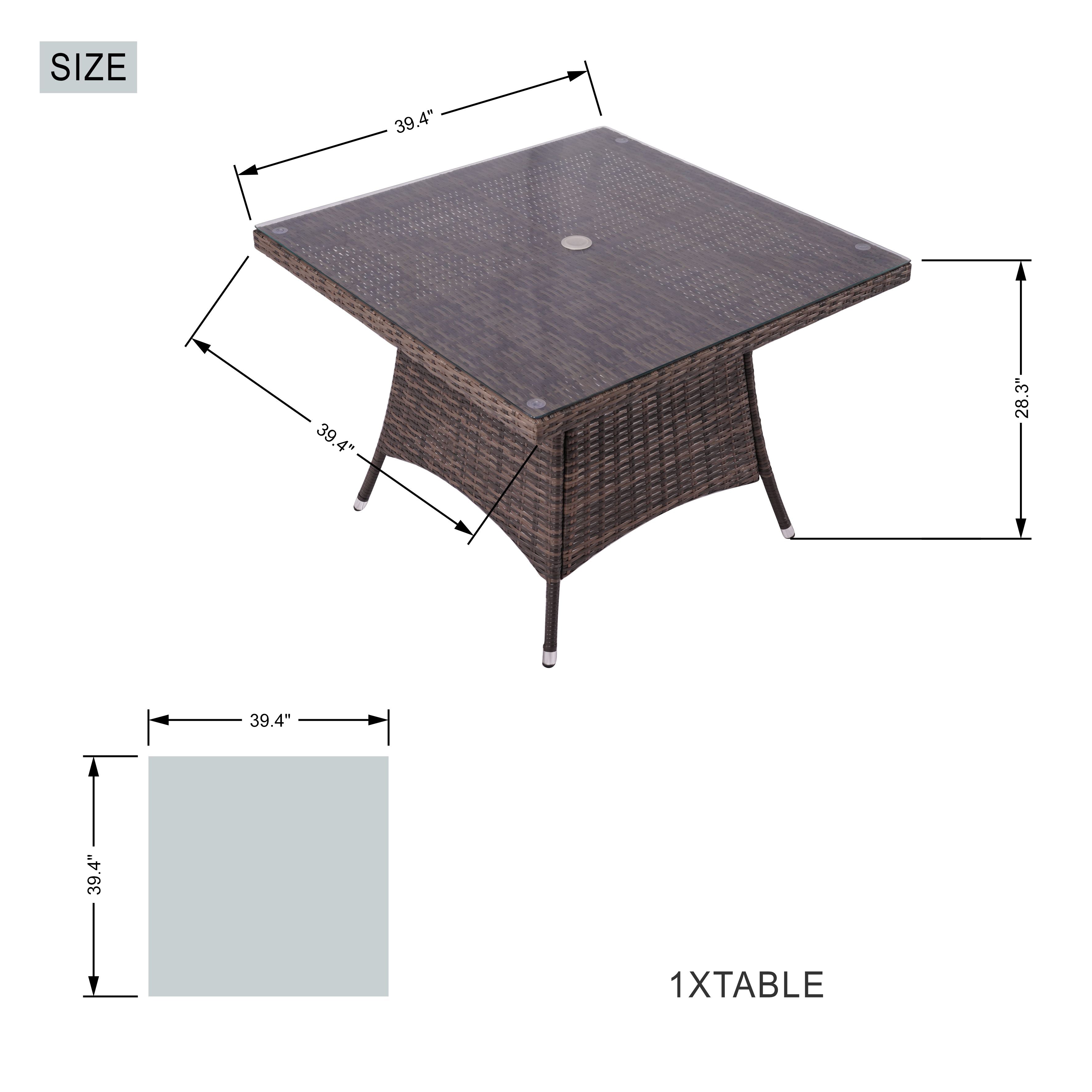 Ravenna 4-Seat Outdoor Dining Set – Squire Dining Table (PAD-1710+010)