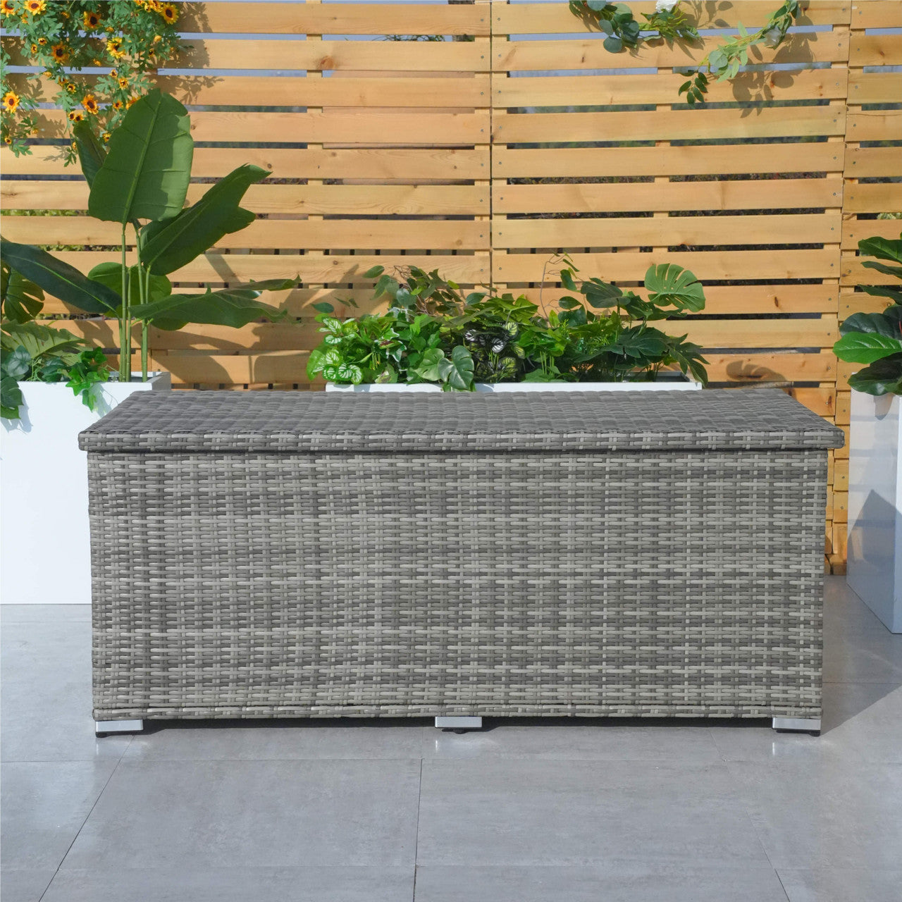 Medium Iron Rattan Storage Box - Stylish and Durable Storage Solution | PA-3256M