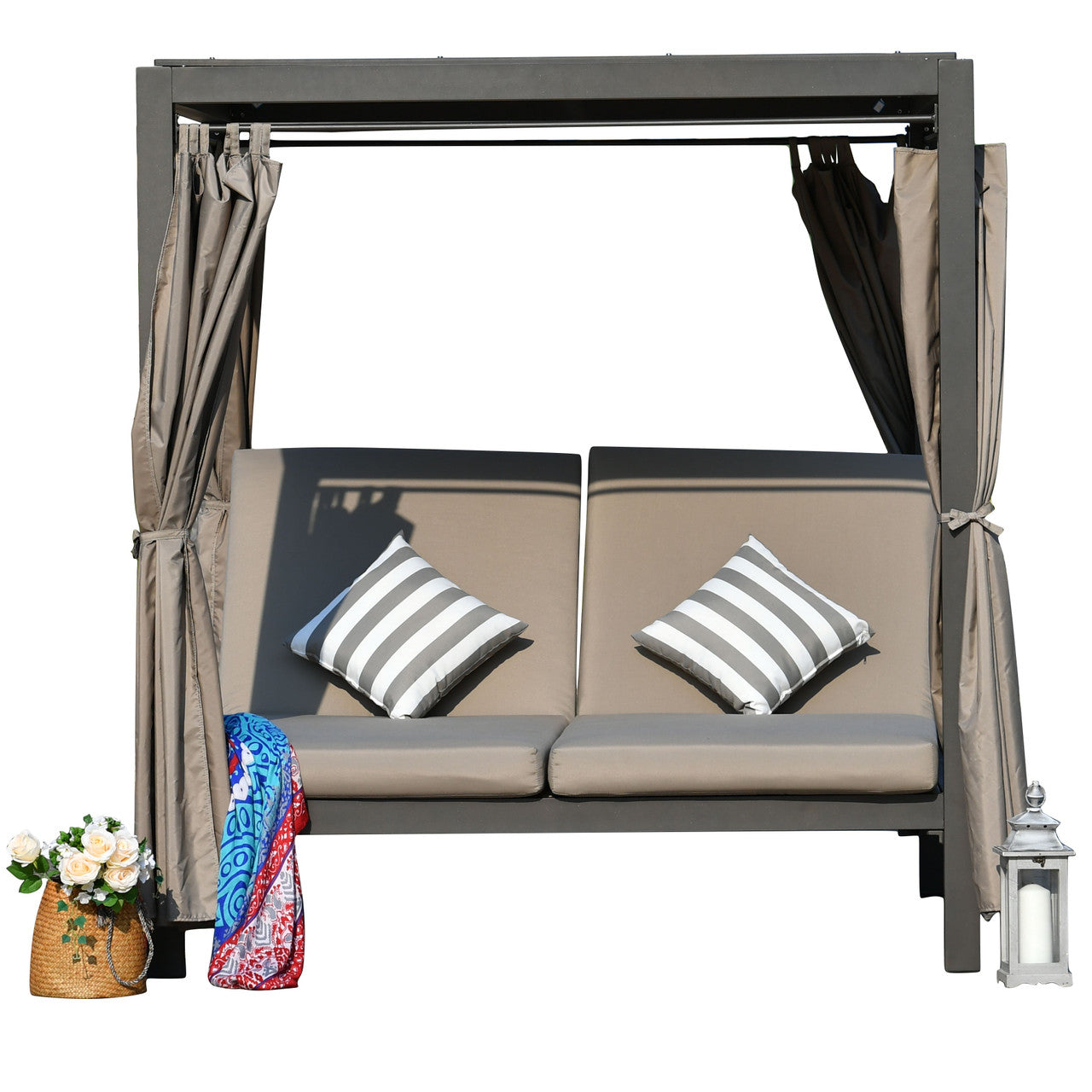 Daybed with Canopy for Outdoor Use (PAL-1129B)
