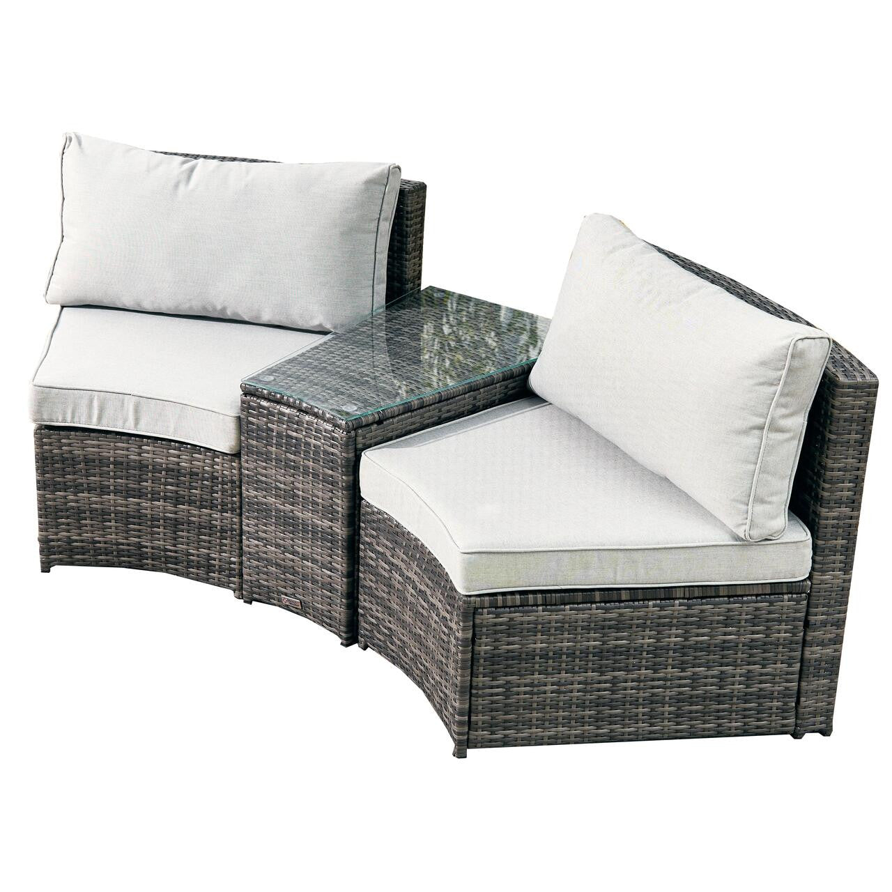 Product includes two single sofas + one side coffee table