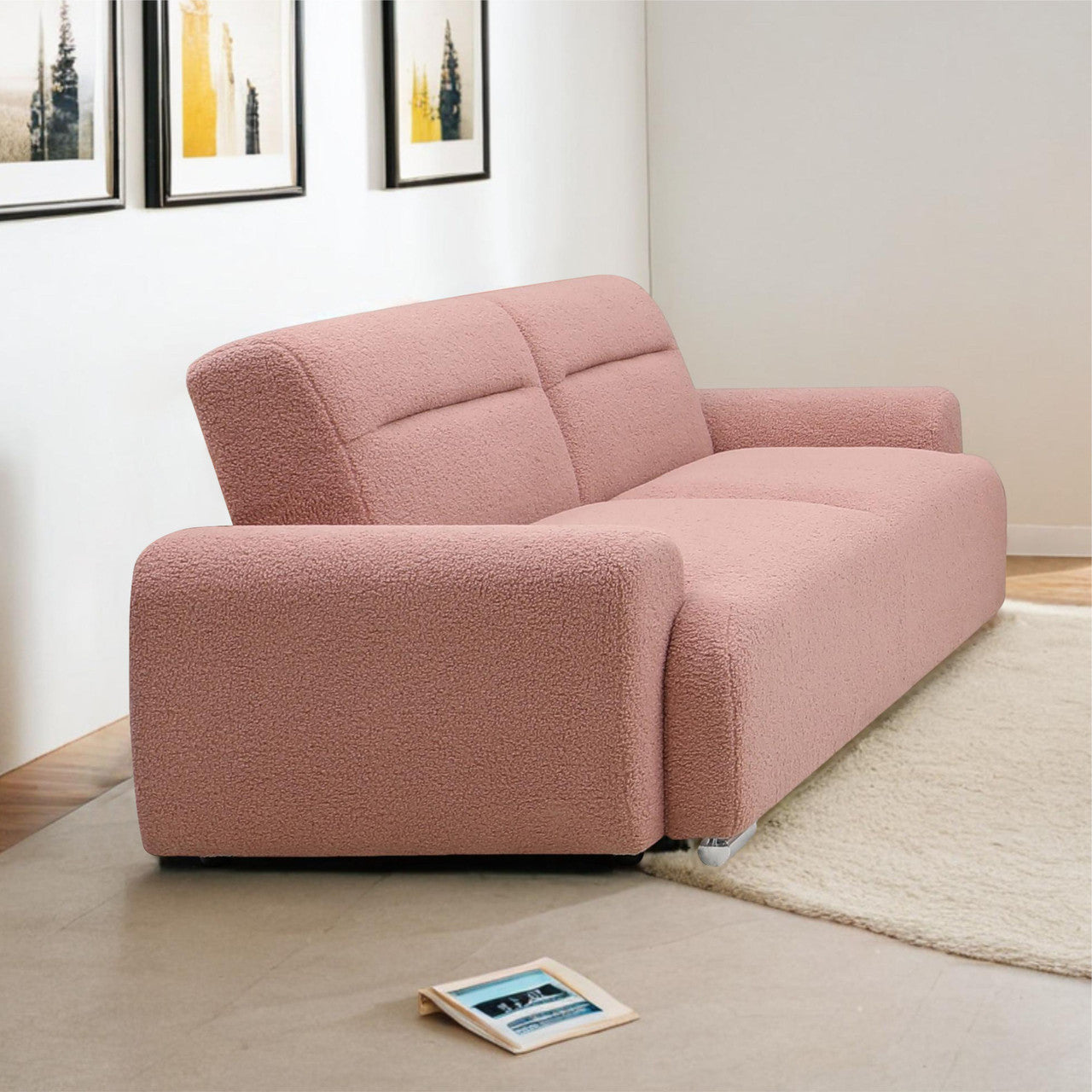 Stylish Small Three-Person Sofa Bed | Foldable & Easy to Handle