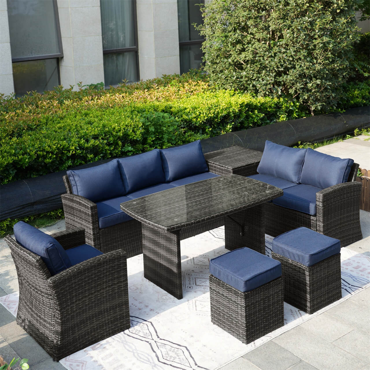 Santiago Outdoor Furniture Replacement Cushion Covers Set (PAS-1403B-Cushion Covers)