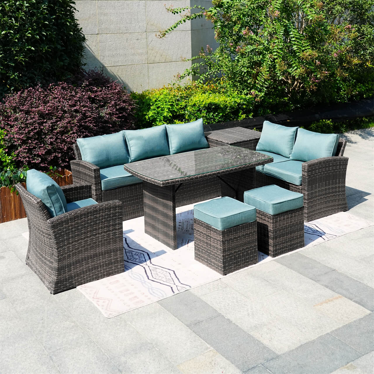 Santiago Outdoor Furniture Replacement Cushion Covers Set (PAS-1403B-Cushion Covers)