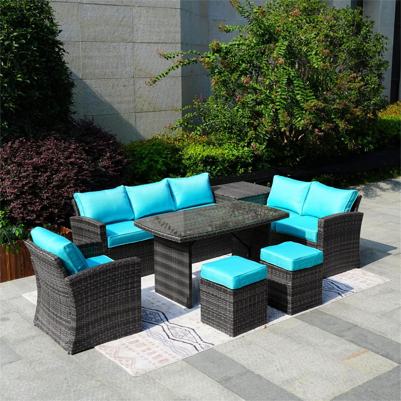 Santiago Outdoor Furniture Replacement Cushion Covers Set (PAS-1403B-Cushion Covers)