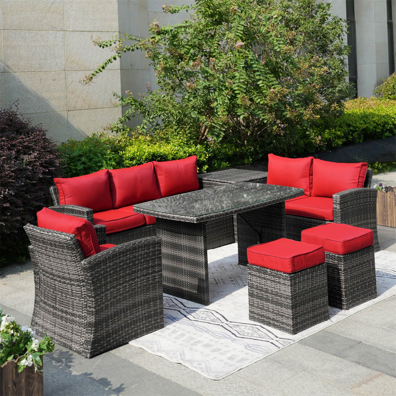 Santiago Outdoor Furniture Replacement Cushion Covers Set (PAS-1403B-Cushion Covers)