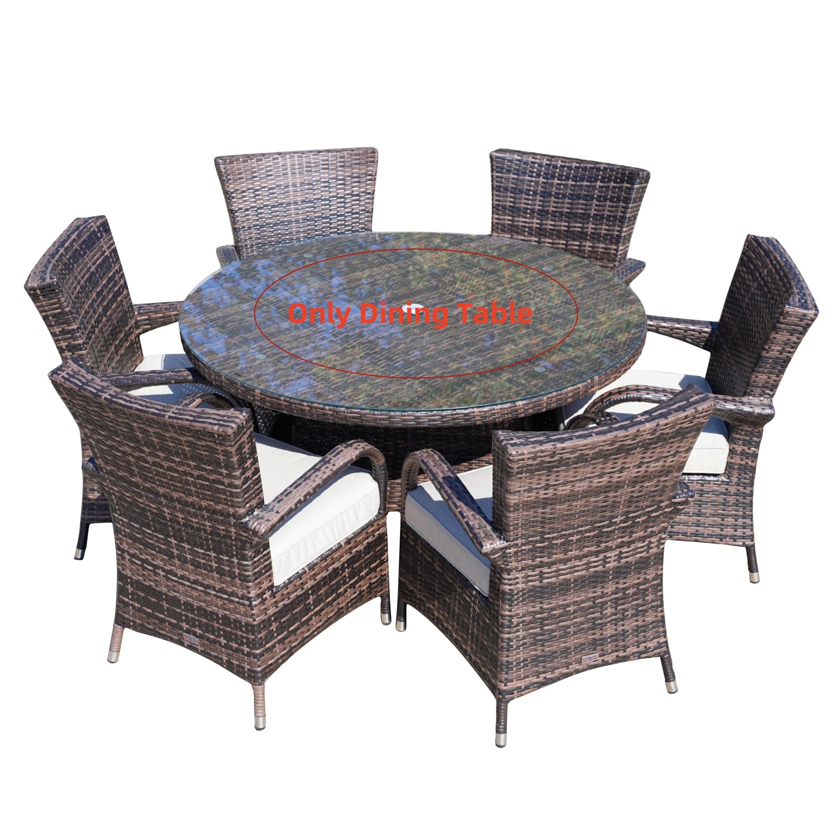 6-Seat Round Outdoor Dining Table (PAD-1122-Table)