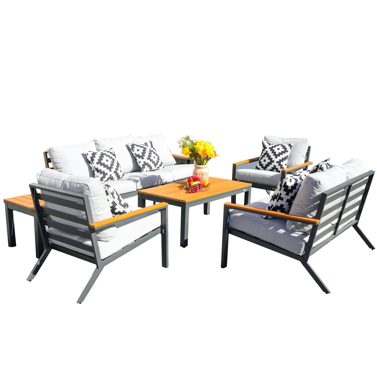 Heidi 5 Seate Conversation Sofa Set (PAS-2481)