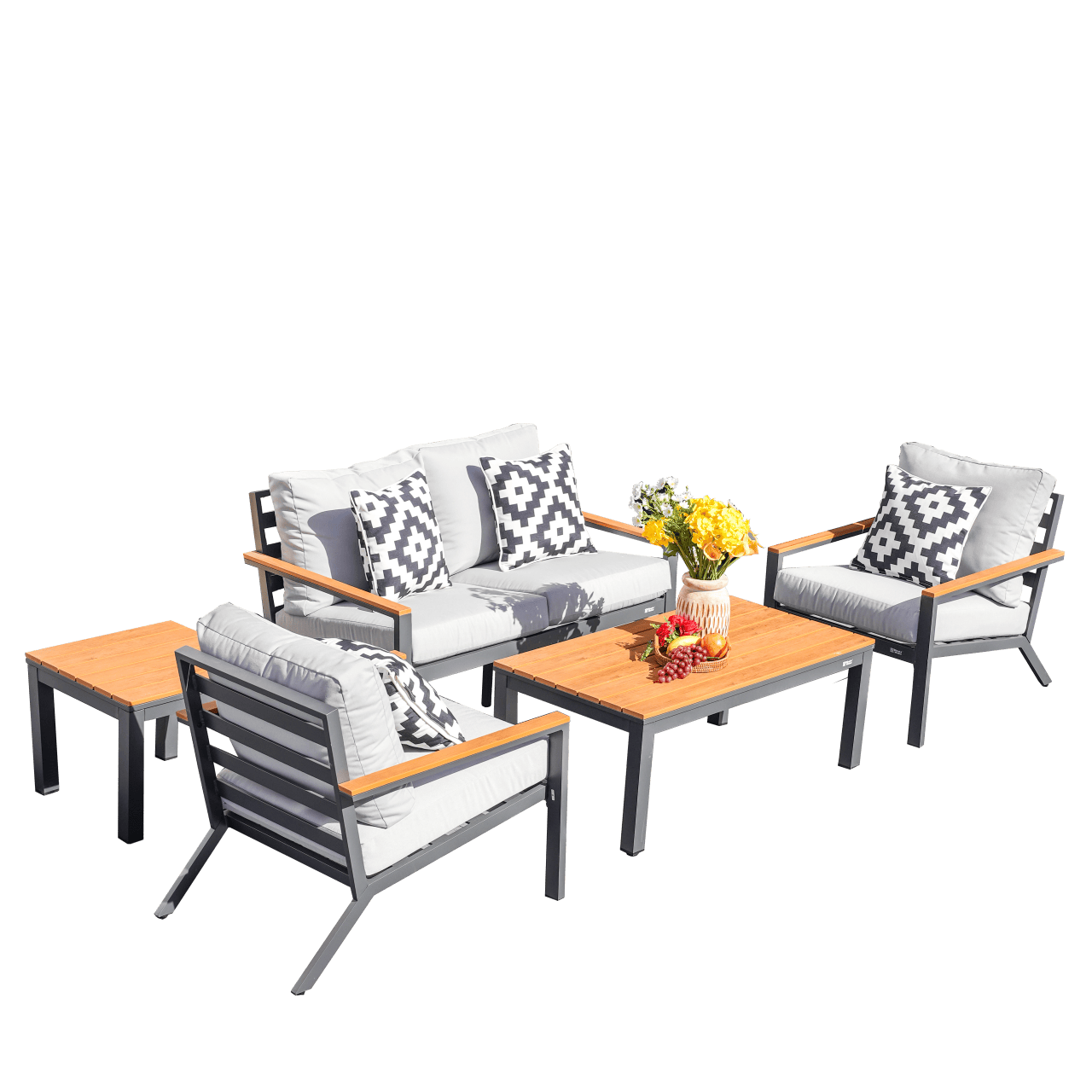 Heidi 5 Seate Conversation Sofa Set (PAS-2481)