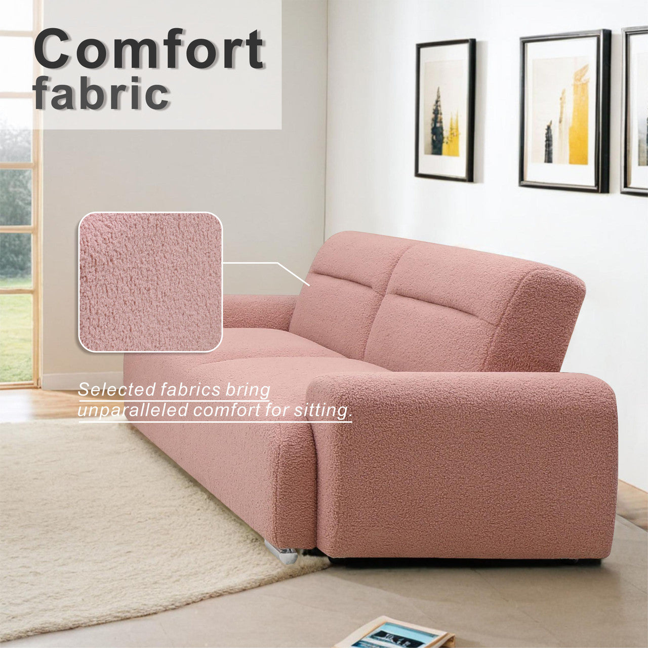 Stylish Small Three-Person Sofa Bed | Foldable & Easy to Handle