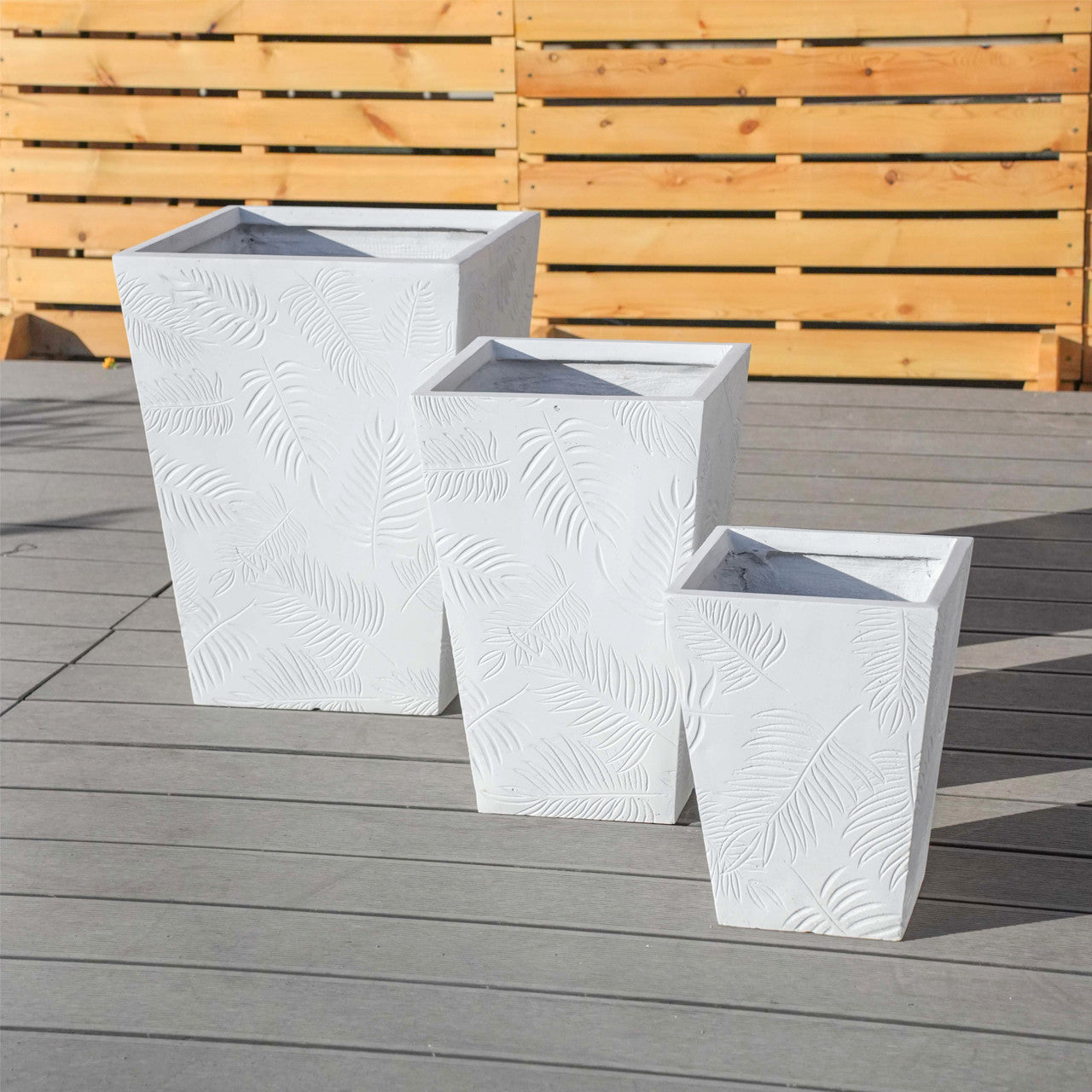 Garden Cement-Effect Flowerpot Set – 3 Sizes (DW-FT055)