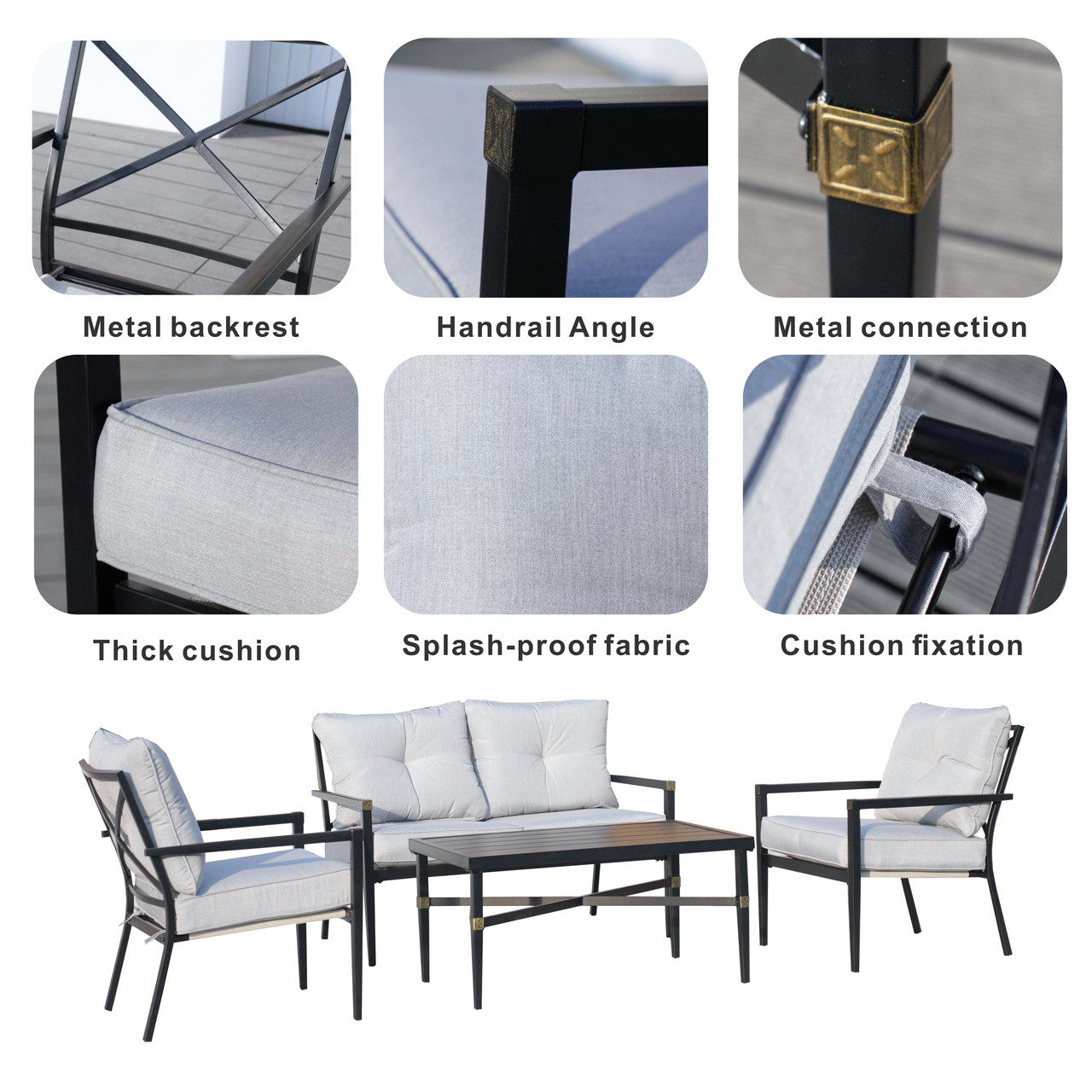 Aluminum Exposed Tube Module Sofa -Simple, Comfortable, Practical